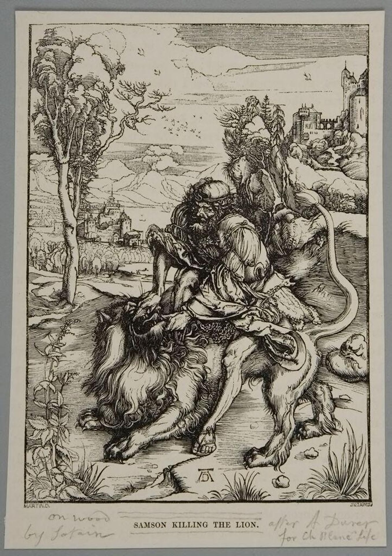 Samson Killing the Lion by NoÃ«l EugÃ¨ne Sotain