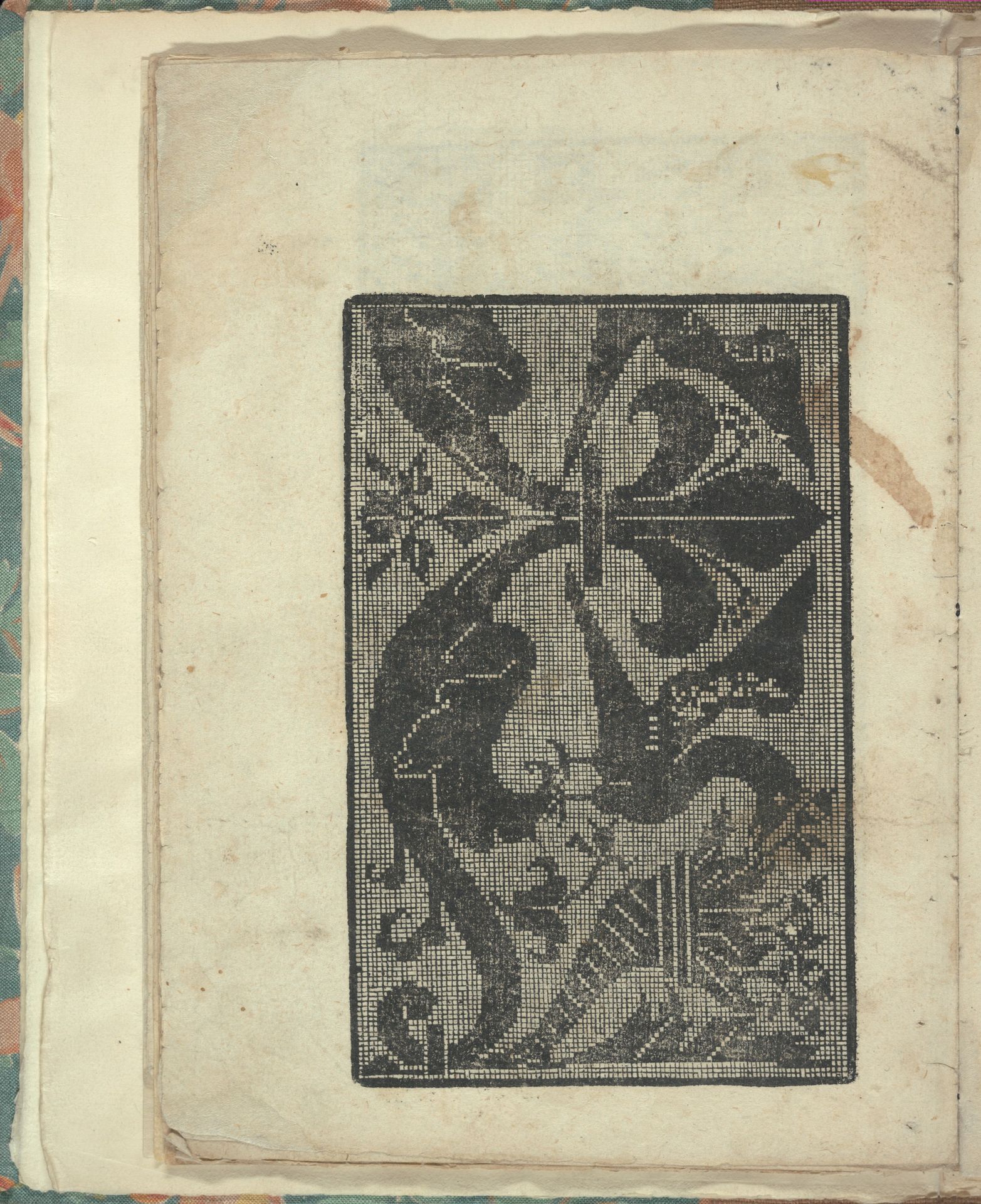 Opera Nova Universali intitulata Corona di racammi, page 15 (verso) by Giovanni Andrea Vavassore