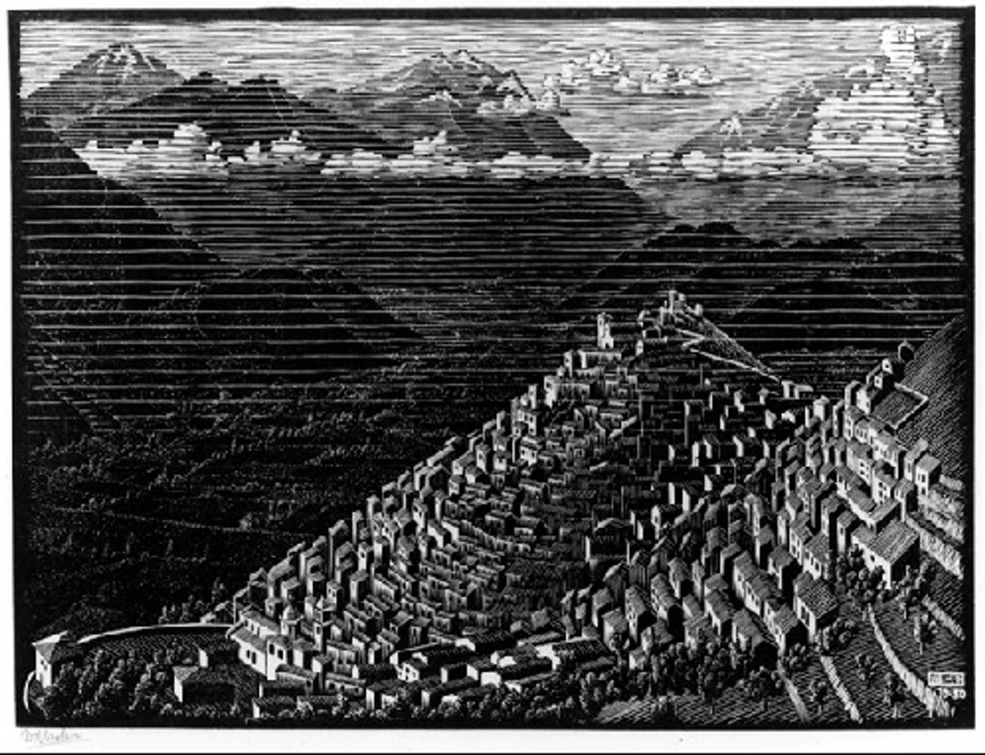 Morano Calabria by M.C. Escher