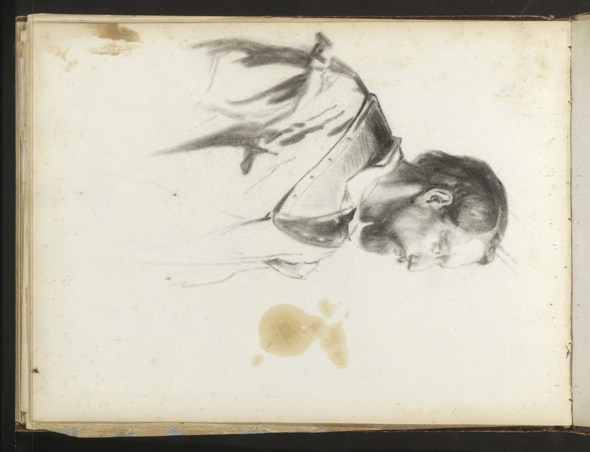 Man in een blouse met metalen kraag by Reinier Craeyvanger