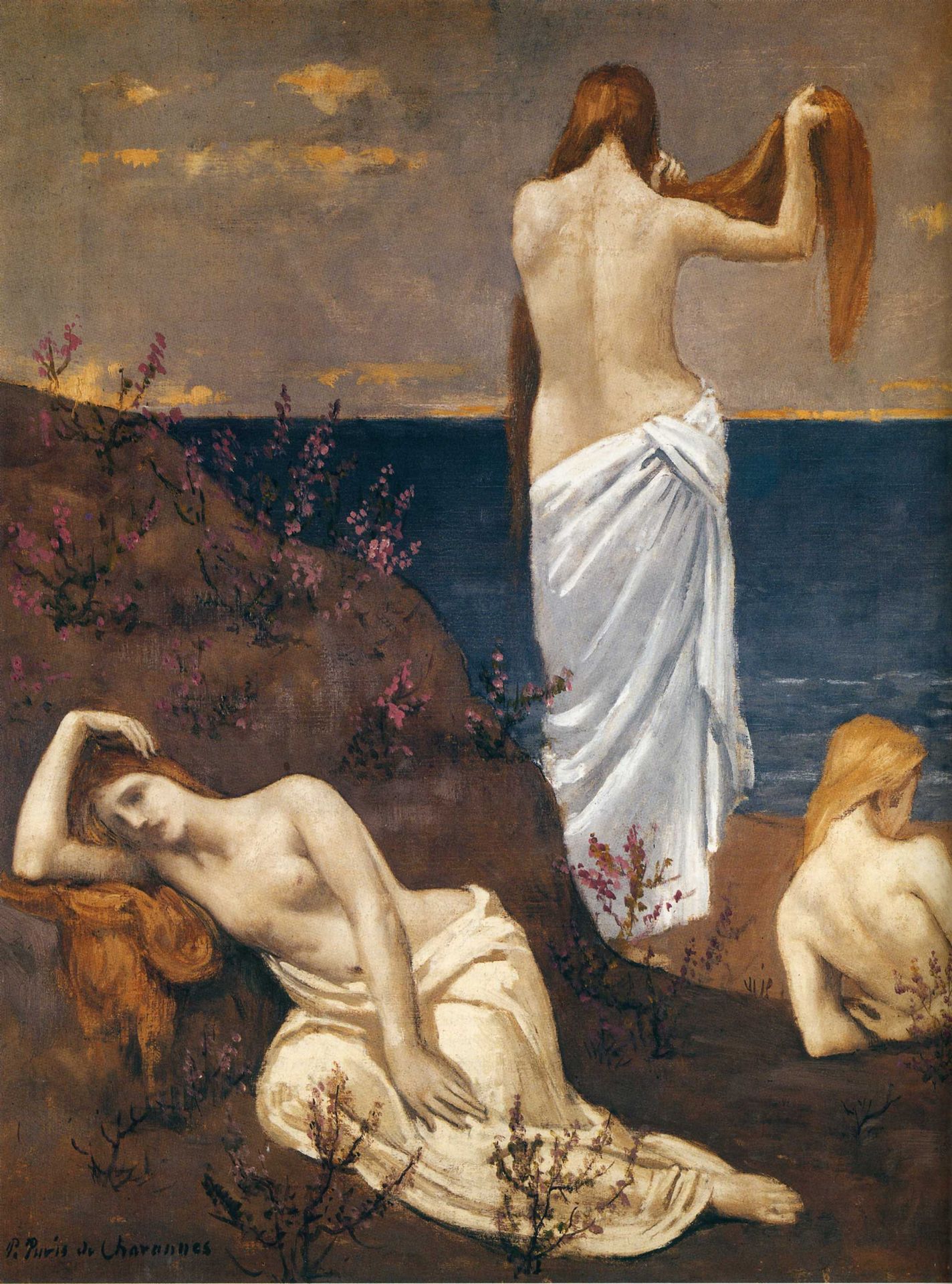 Young Girls by the Sea by Pierre Puvis de Chavannes