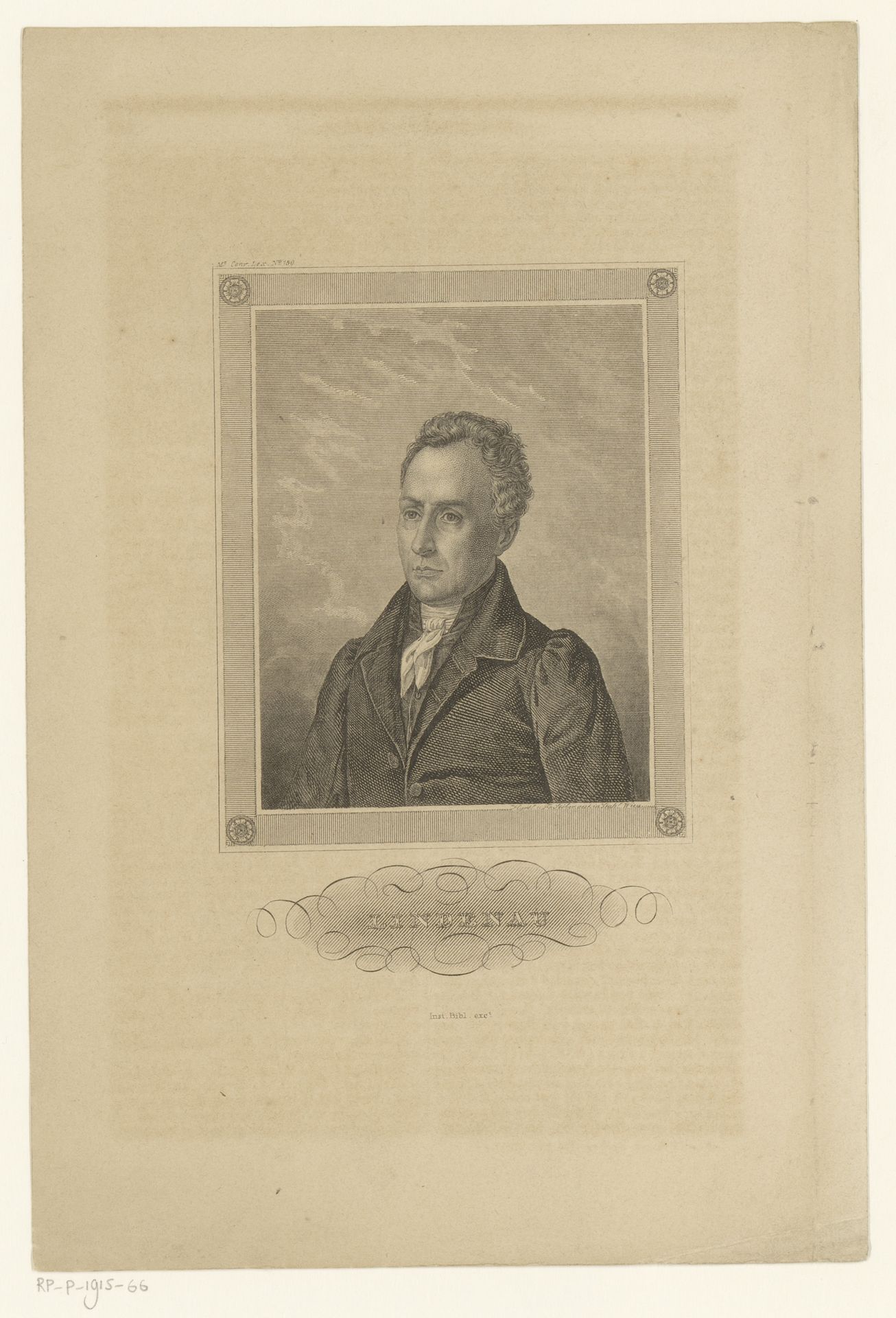 Portret van Bernhard August von Lindenau by Franz Stöber