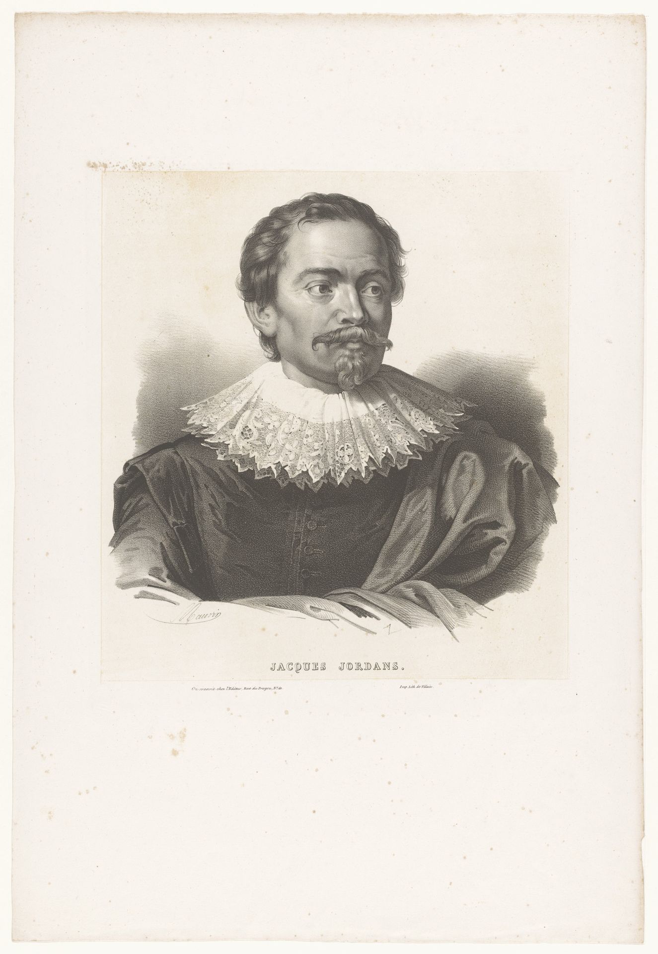Portret van Jacques Jordaens by Nicolas Maurin