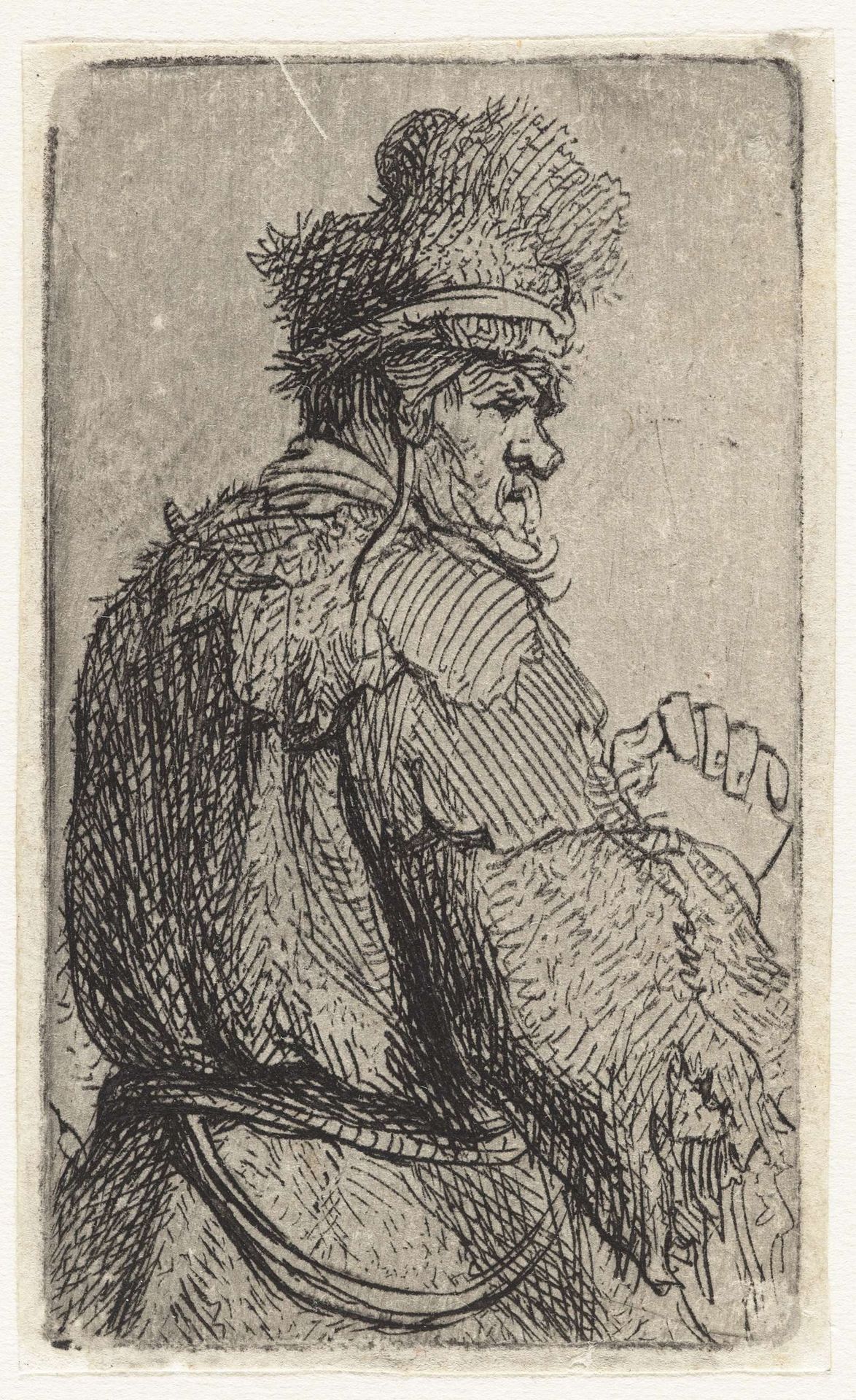 Old Man, Seen from Behind by Rembrandt van Rijn