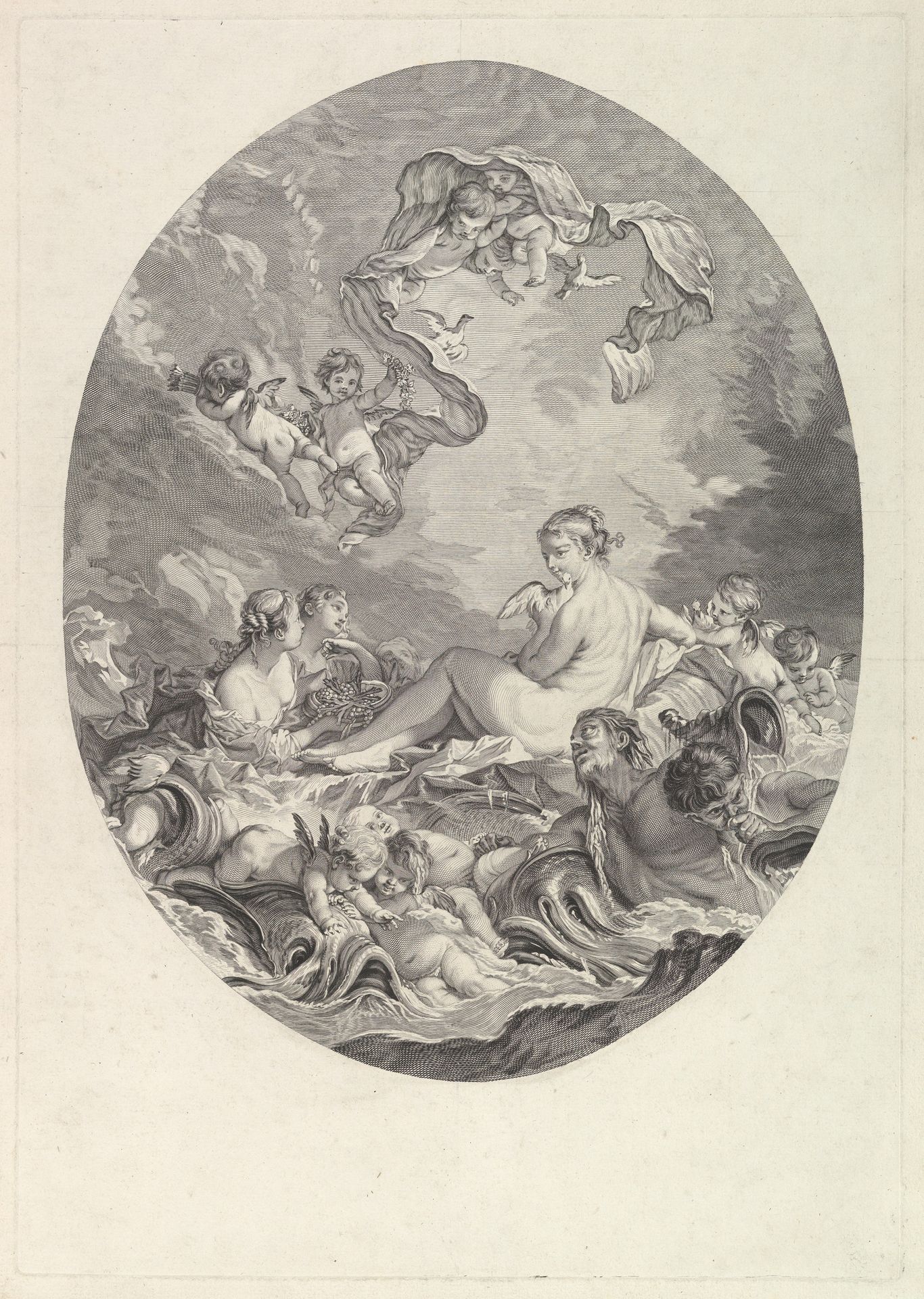 Naissance et Triomphe de Venus (The Birth and Triumph of Venus) by Jean Daullé