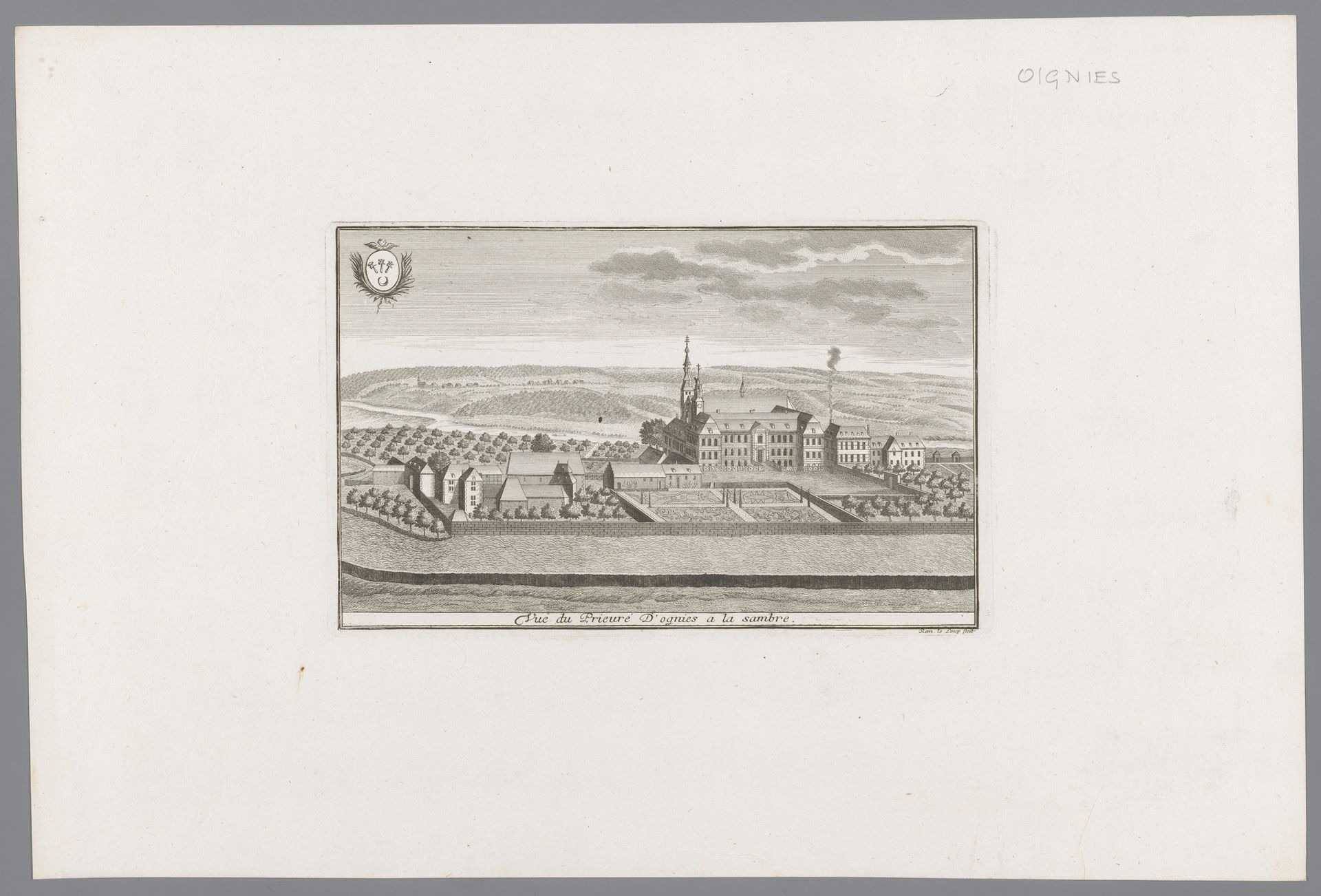 Gezicht op de Priorij van Oignies by Anonymous