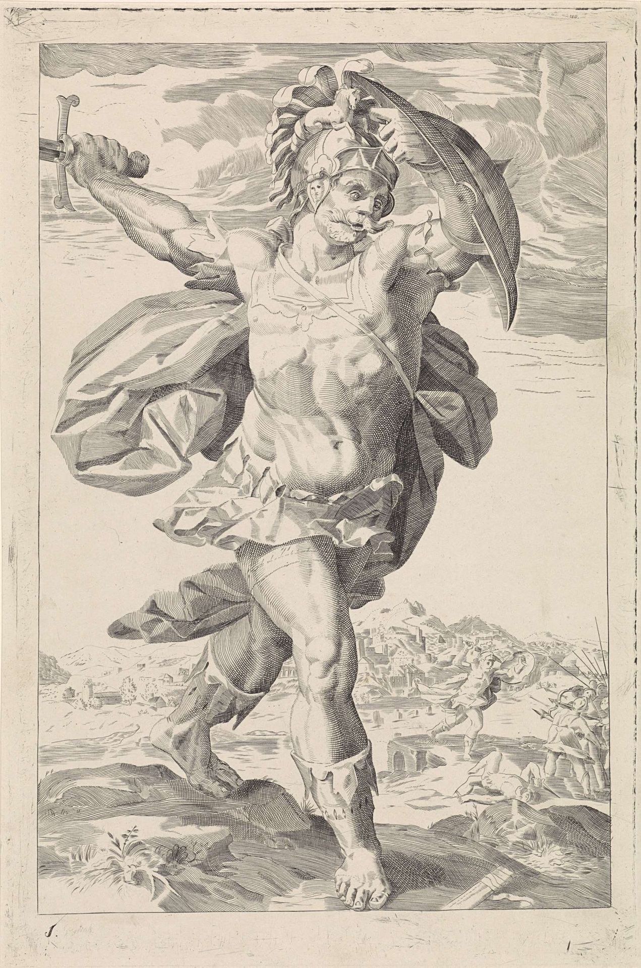 Horatius Cocles by Frederik Nicolaas Horatius Witsen Geysbeek