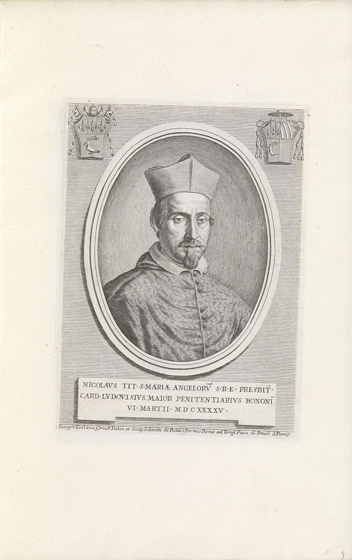 Portret van kardinaal Niccolò Albergati-Ludovisi by Giuseppe Maria Testana