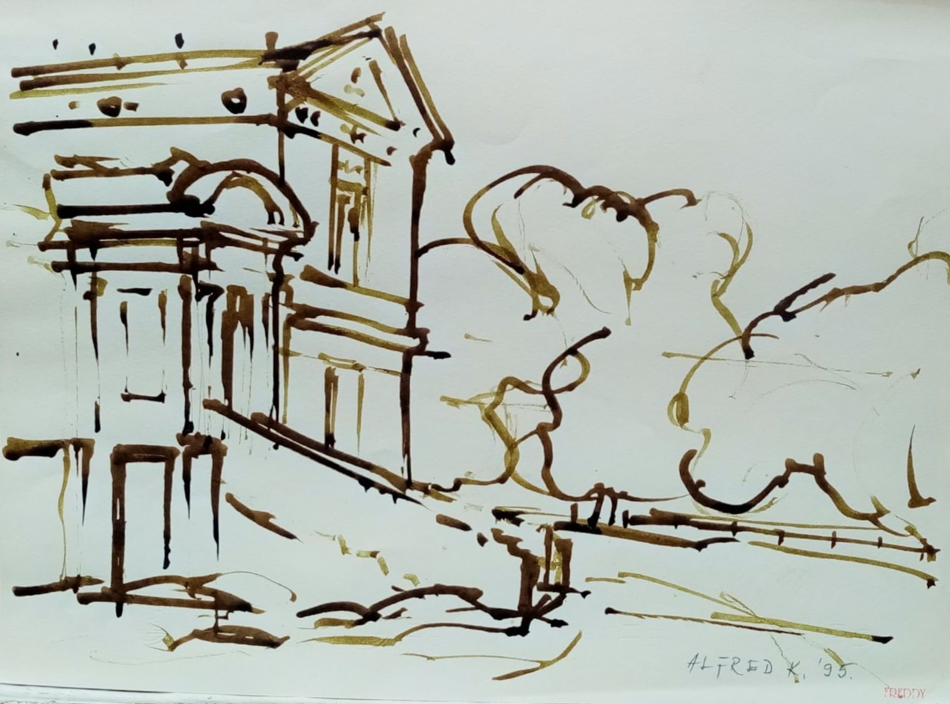 Right side entrance to Zorin dom City Theater by Alfred Freddy Krupa