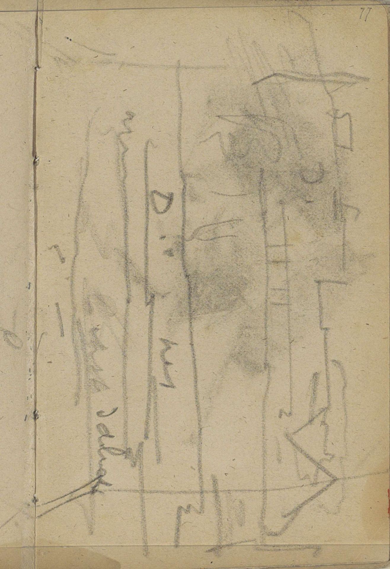 Gezicht op gebouwen by George Hendrik Breitner