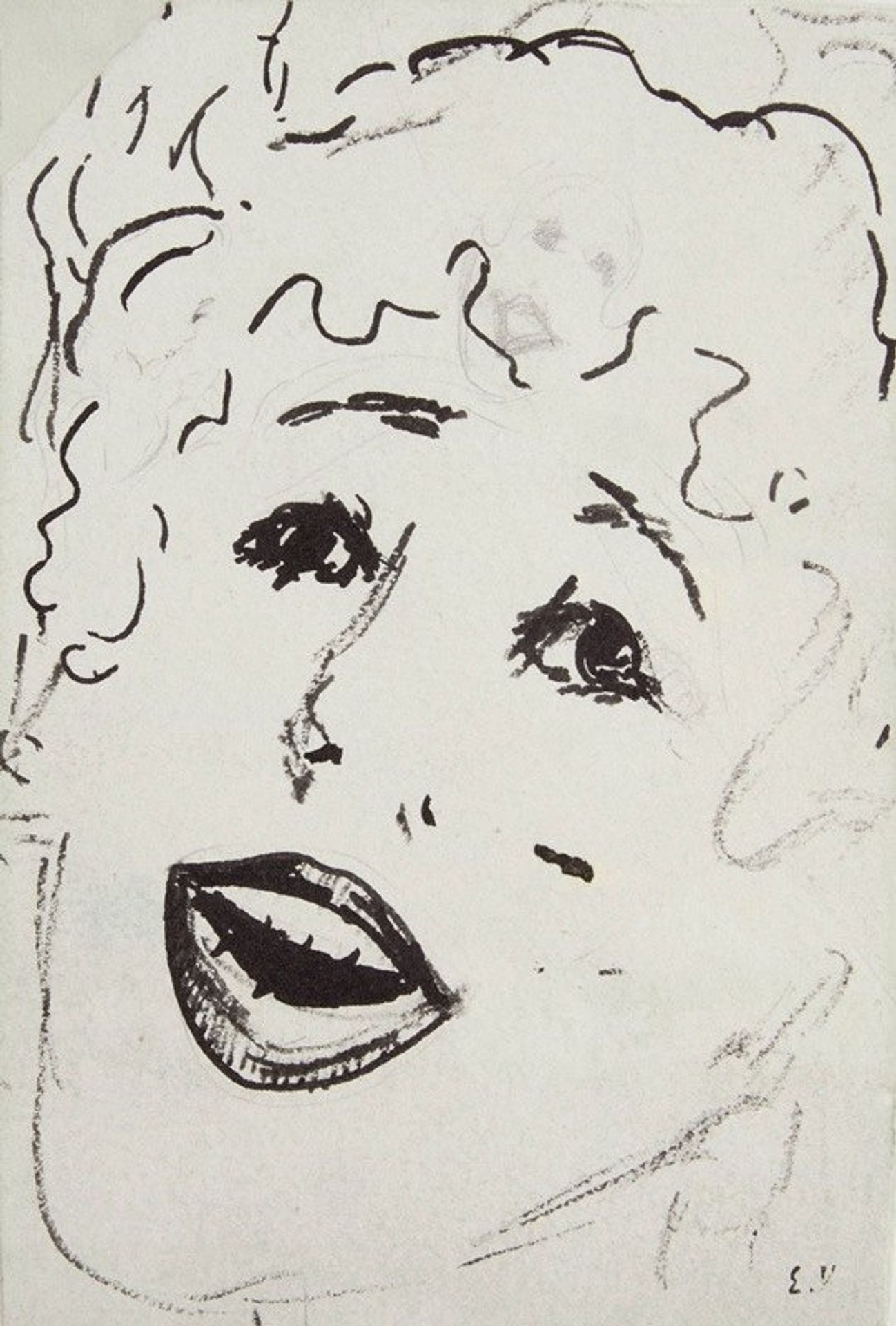 Tête de Chanteuse by Édouard Vuillard