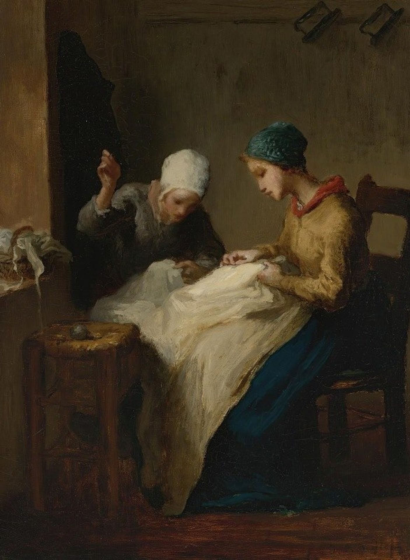 The young seamstresses by Jean-François Millet