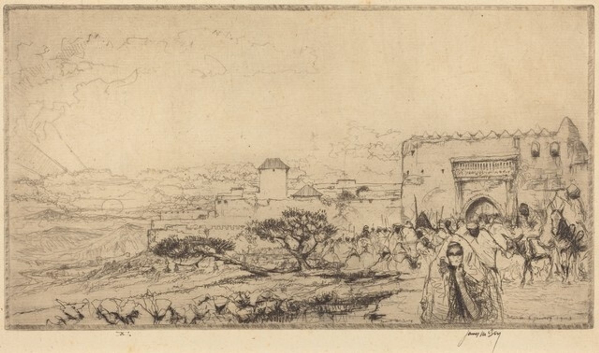 The Approach to Tetuan by James McBey