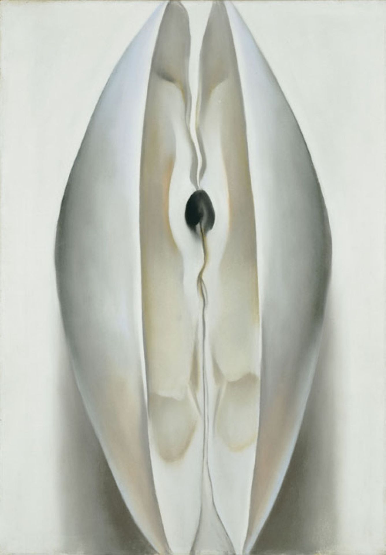 Slightly Open Clam Shell by Georgia O'Keeffe
