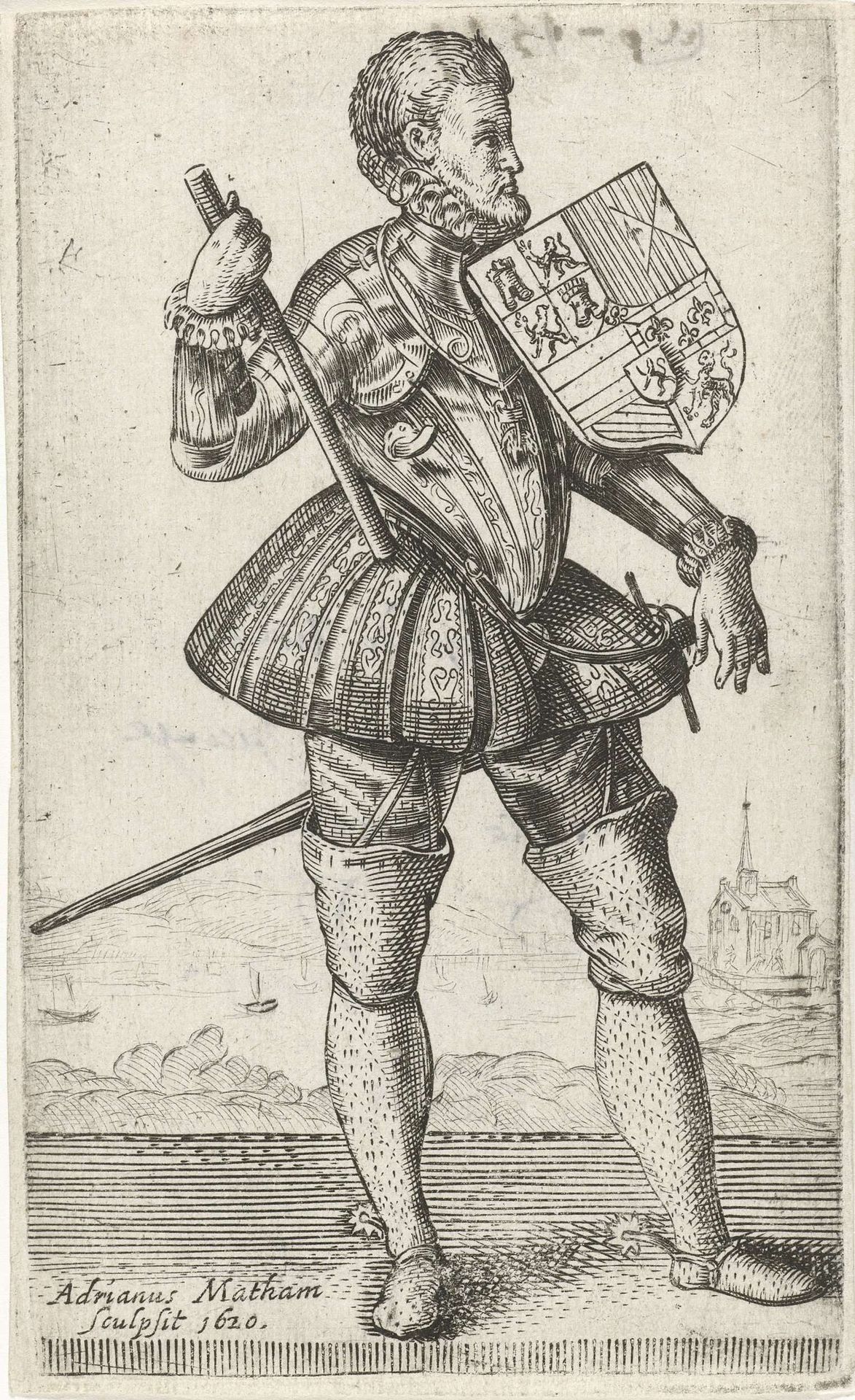 Portret van Filips III, koning van Spanje by Adriaen Matham