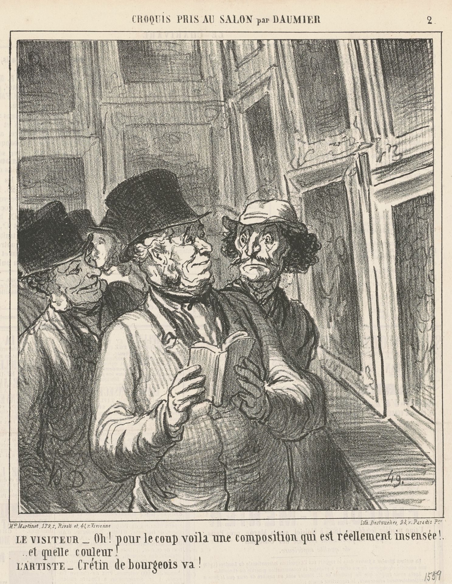 Le visiteur ... by Honoré Daumier