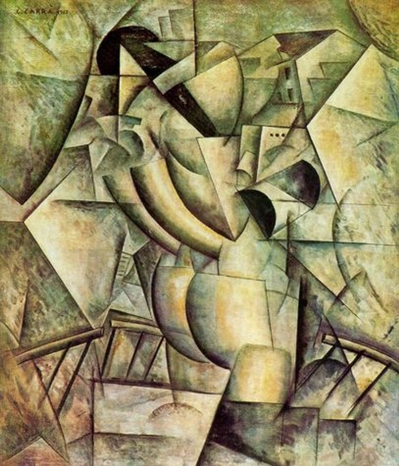 Woman on the Balcony by Carlo Carra