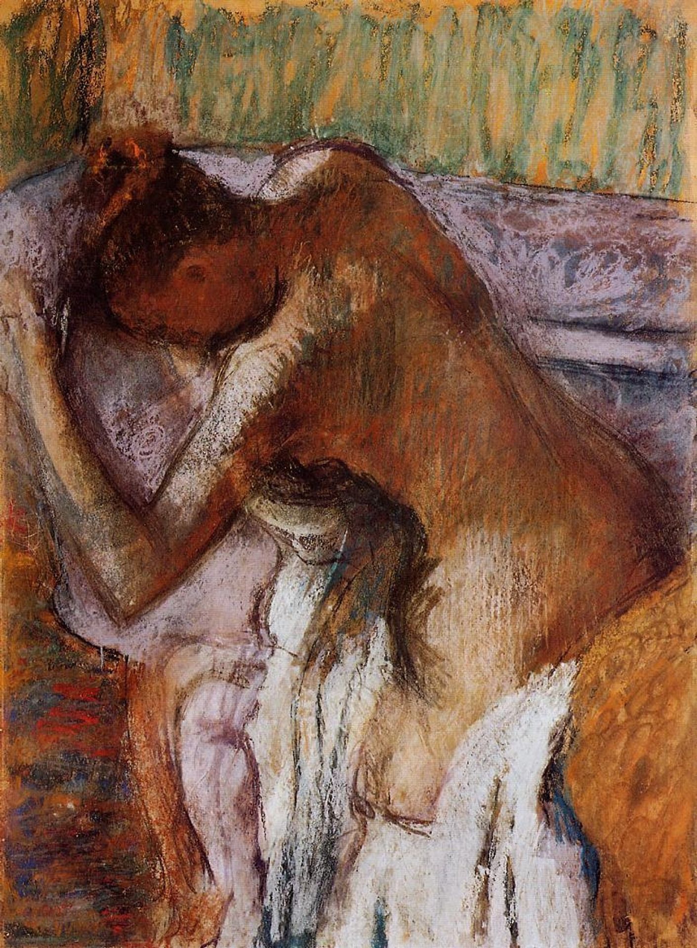 After the Bath by Edgar Degas
