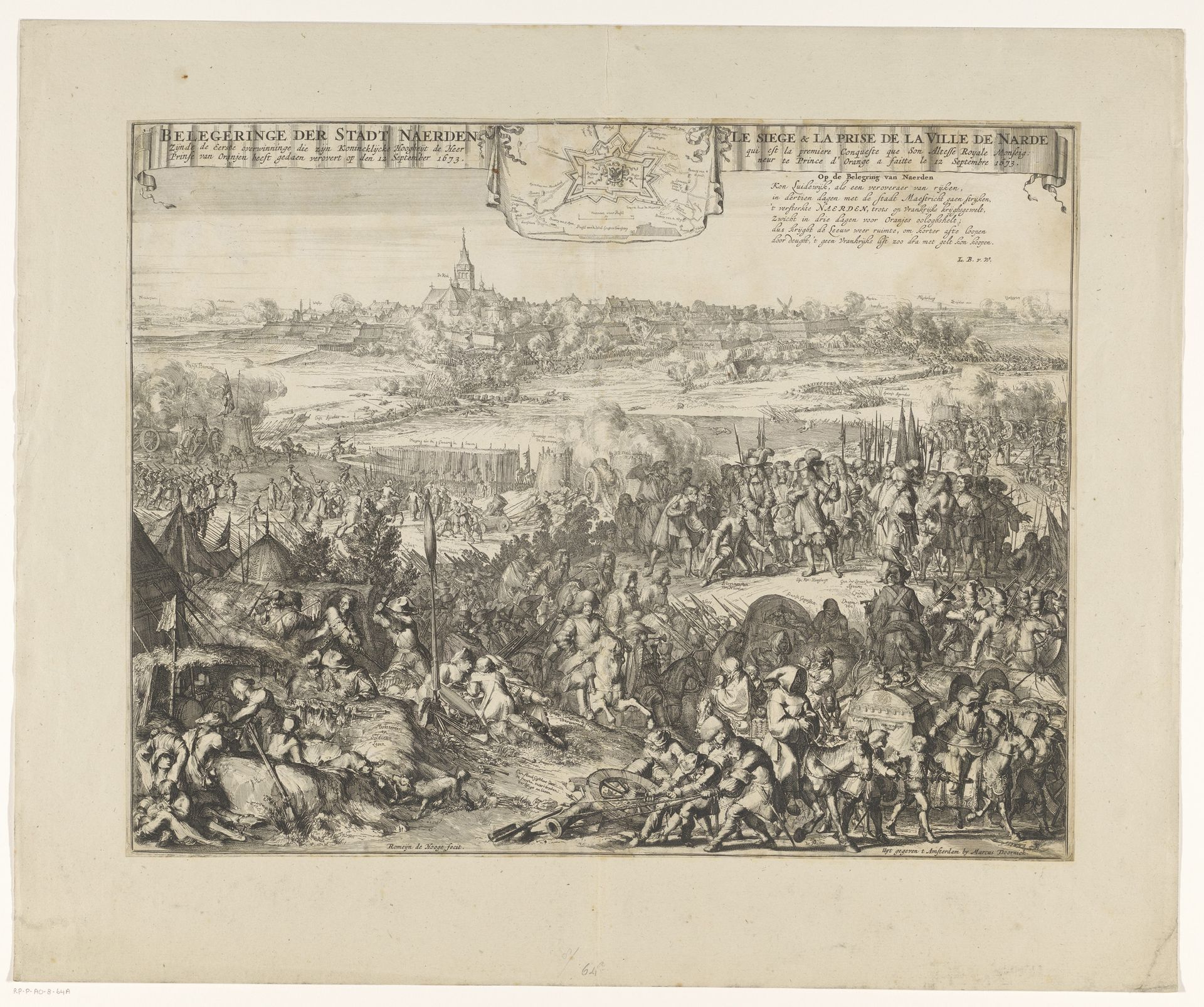 Belegering en verovering van Naarden door de prins van Oranje, 1673 by Romeyn de Hooghe