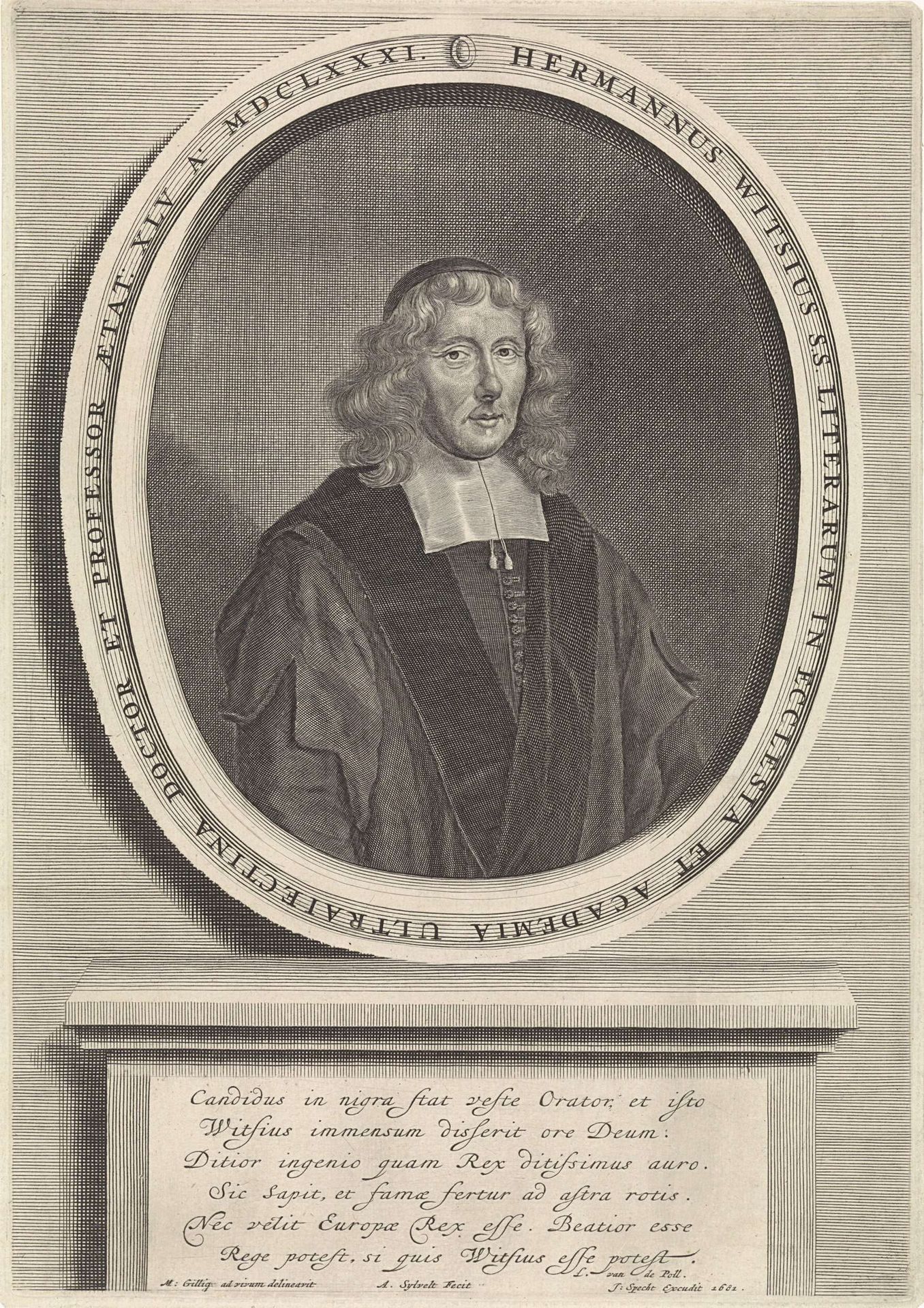 Portret van Herman Witsius by Anthony van Zijlvelt