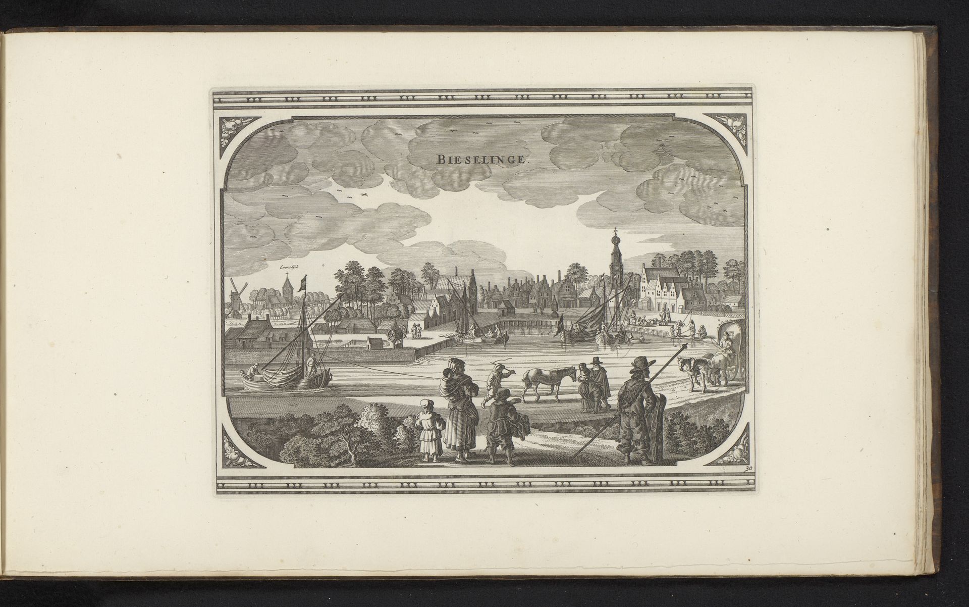 Gezicht op Biezelinge by Pieter Hendricksz. Schut