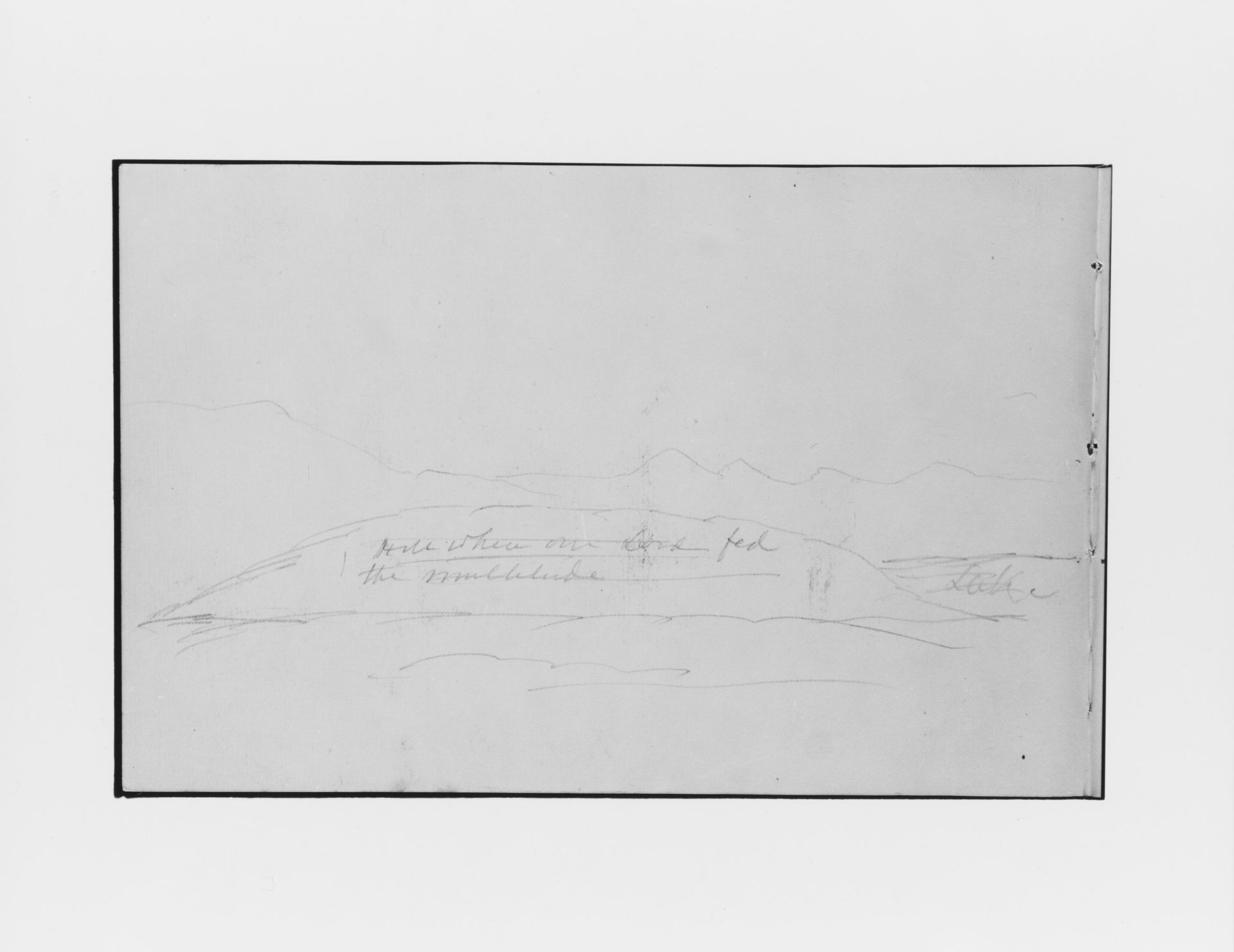 Hill Where Our Lord Fed the Multitude (from Sketchbook) by Mary Newbold Sargent
