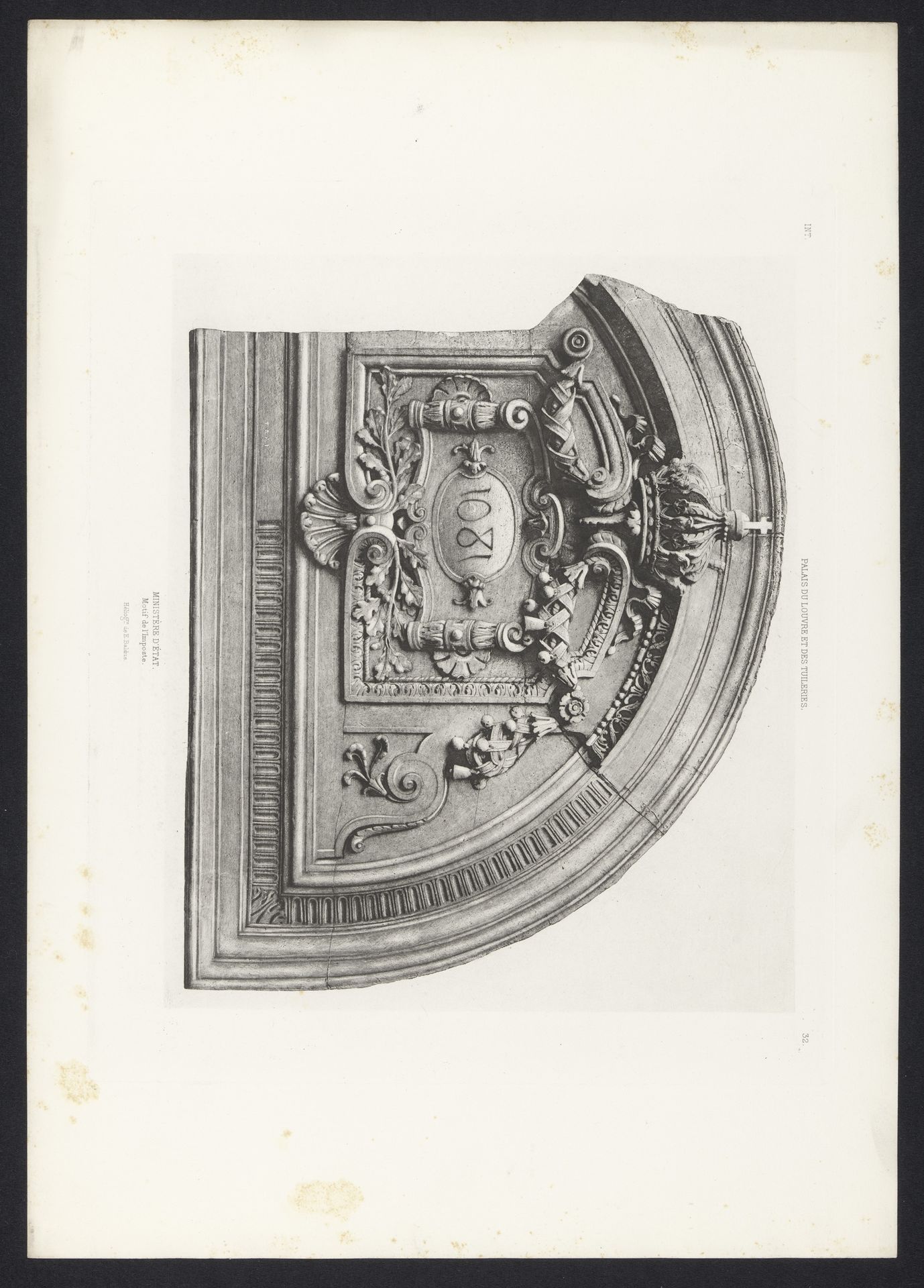 Bovenlicht (vermoedelijk) van het Palais des Tuileries te Parijs by Edouard Baldus