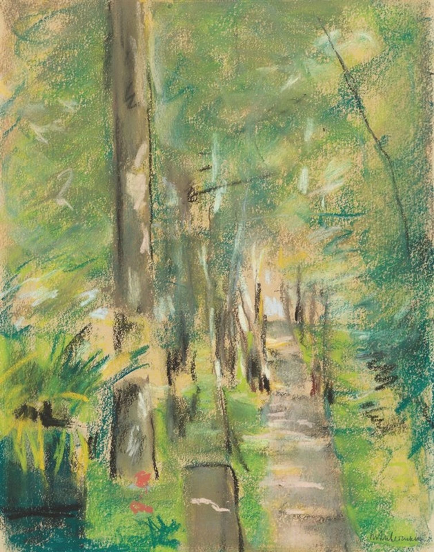 Birkenallee im Wannseegarten by Max Liebermann