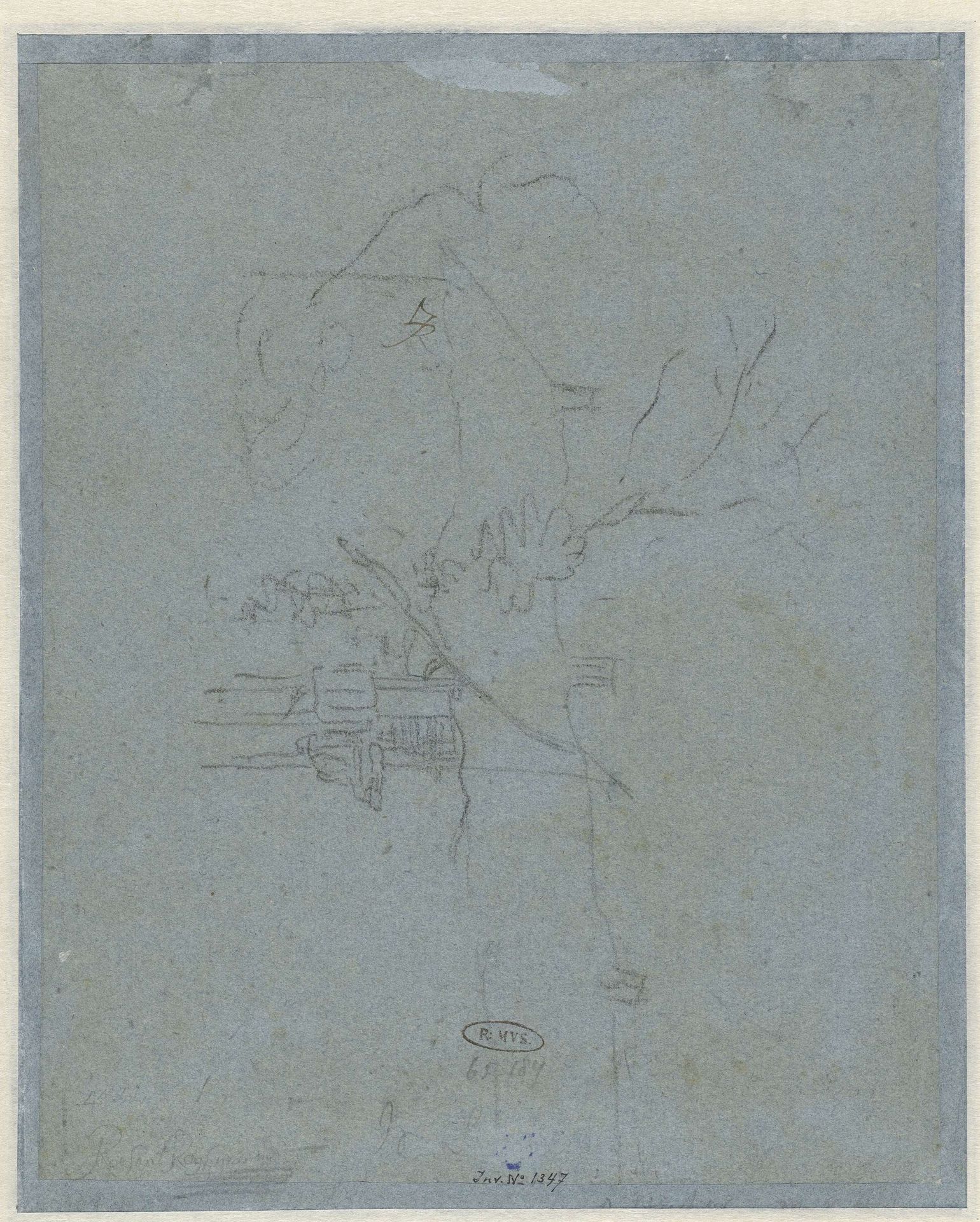 Schets van een huis met een waterput by Cornelis Saftleven