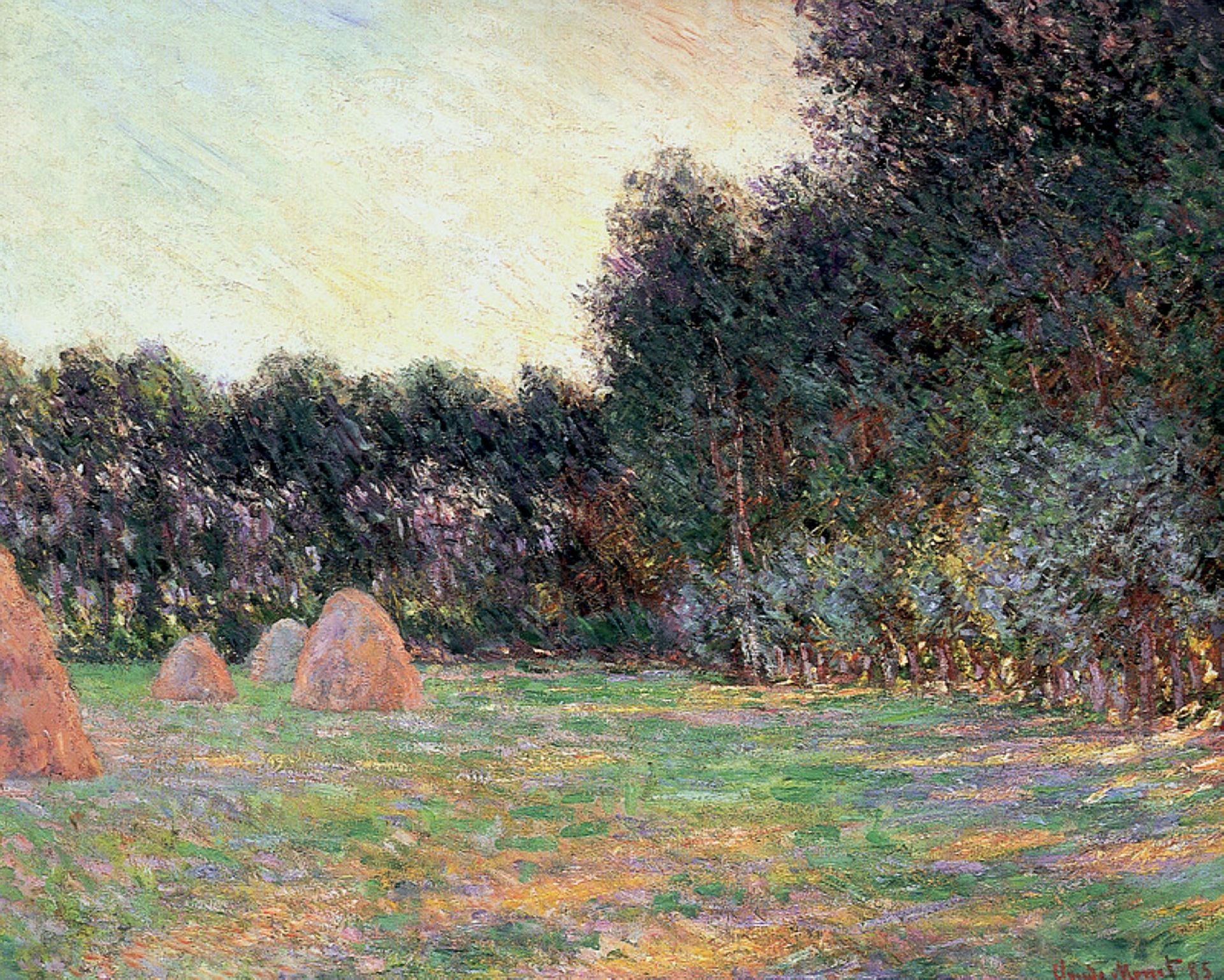 Meadow with Haystacks near Giverny by Claude Monet