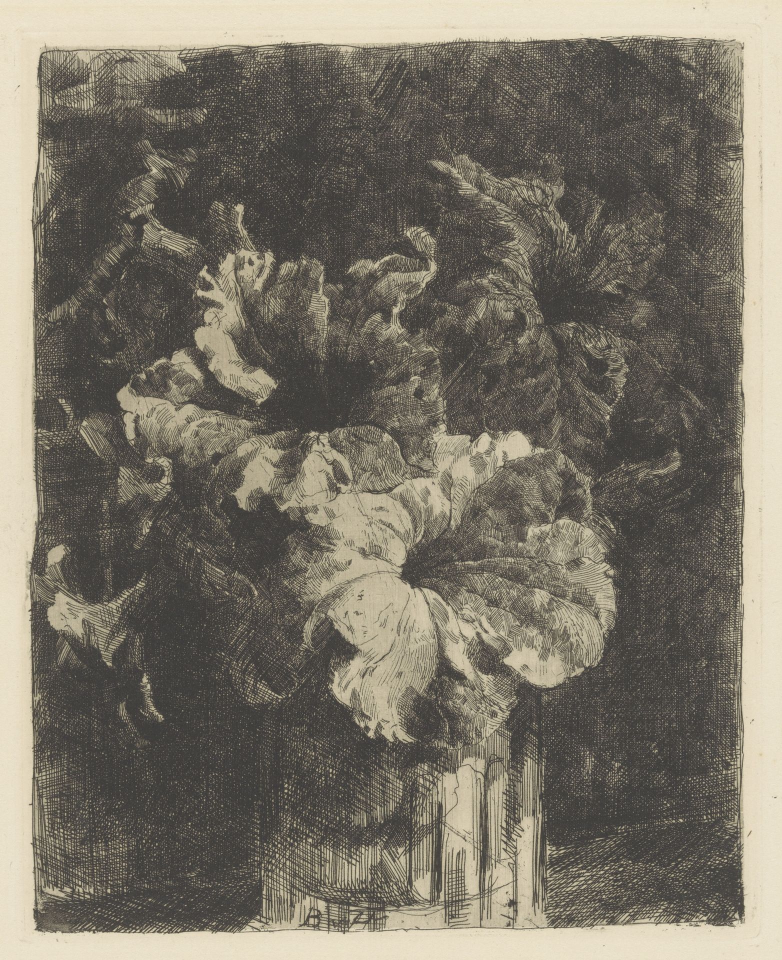 Petunia's in een glazen vaas by Barbara Elisabeth van Houten