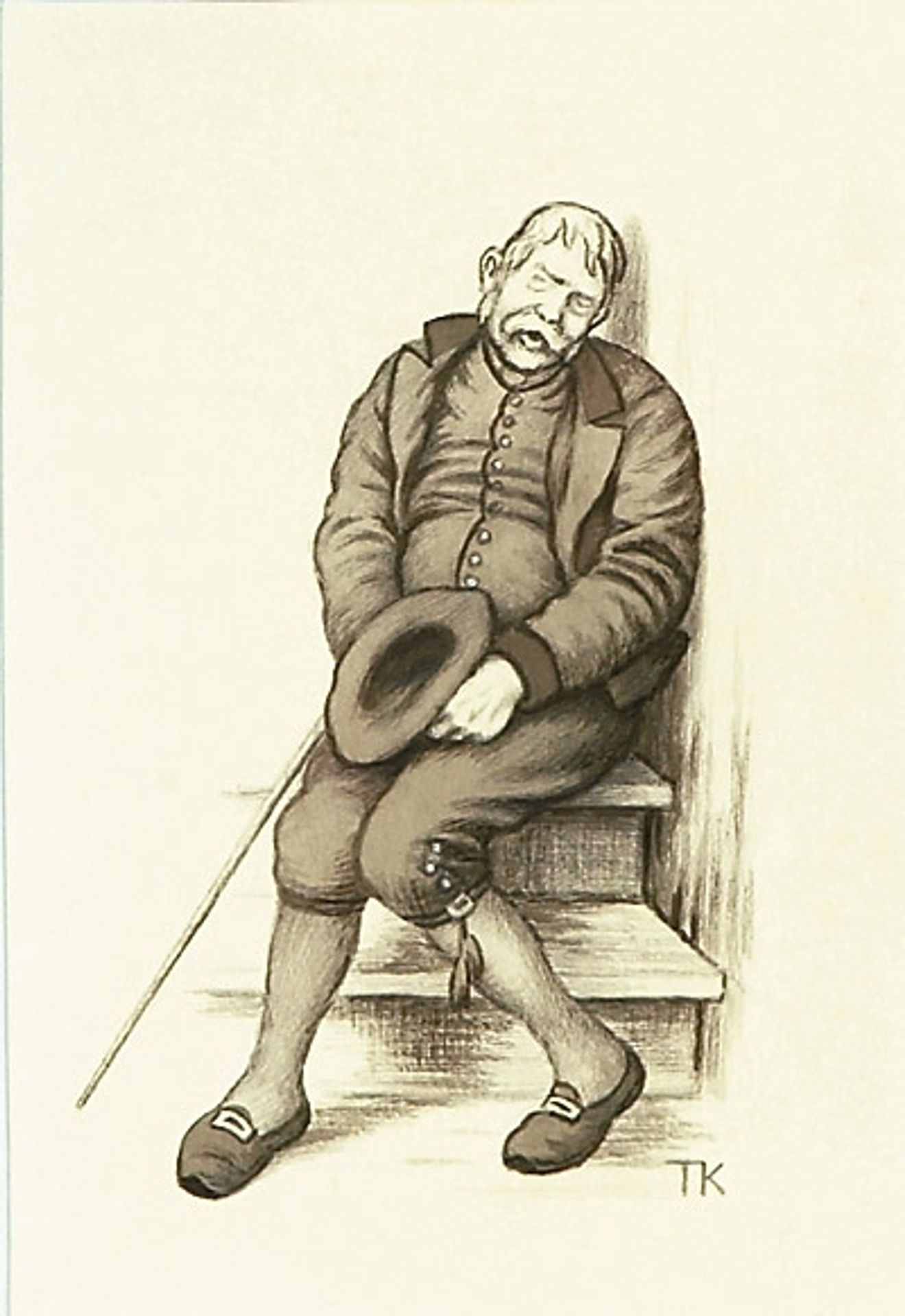 Klokkeren I Bygden Vor by Theodor Severin Kittelsen