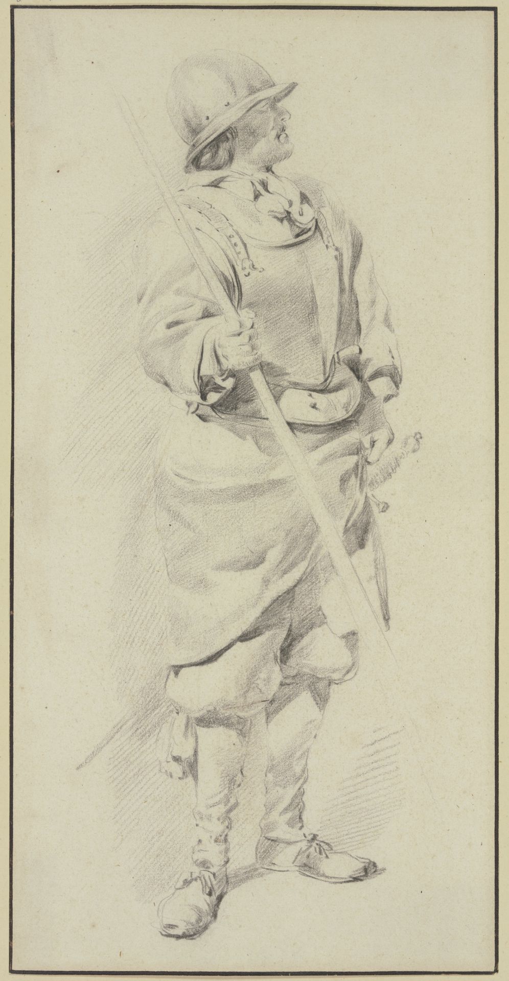 Landsknecht, nach rechts gewendet by Johan le Ducq