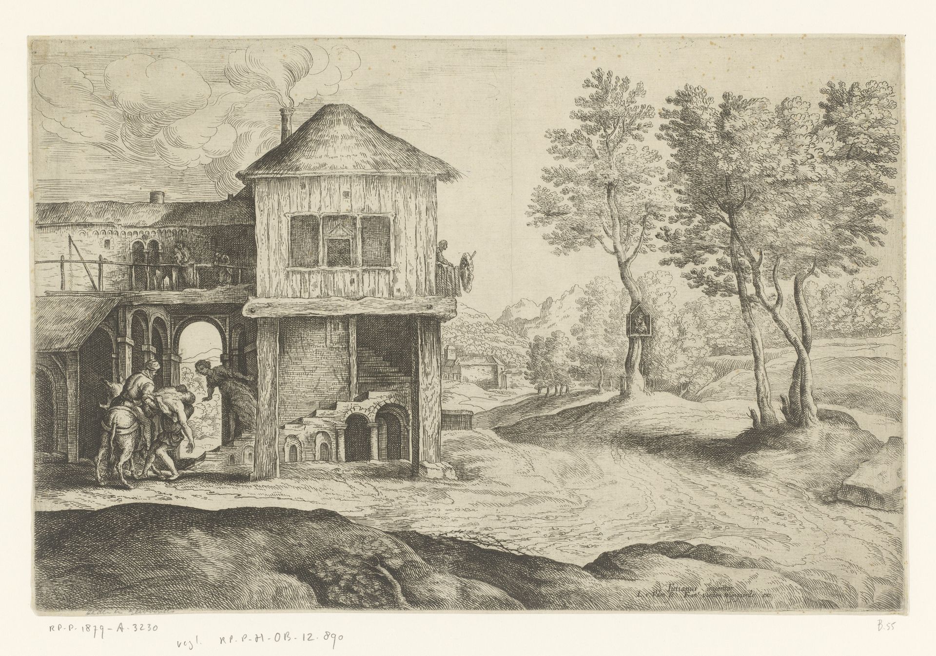Barmhartige Samaritaan by Lucas van Uden