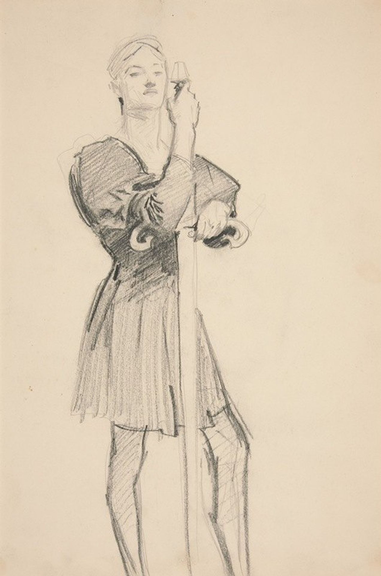Standing Figure with a Spear by John Singer Sargent
