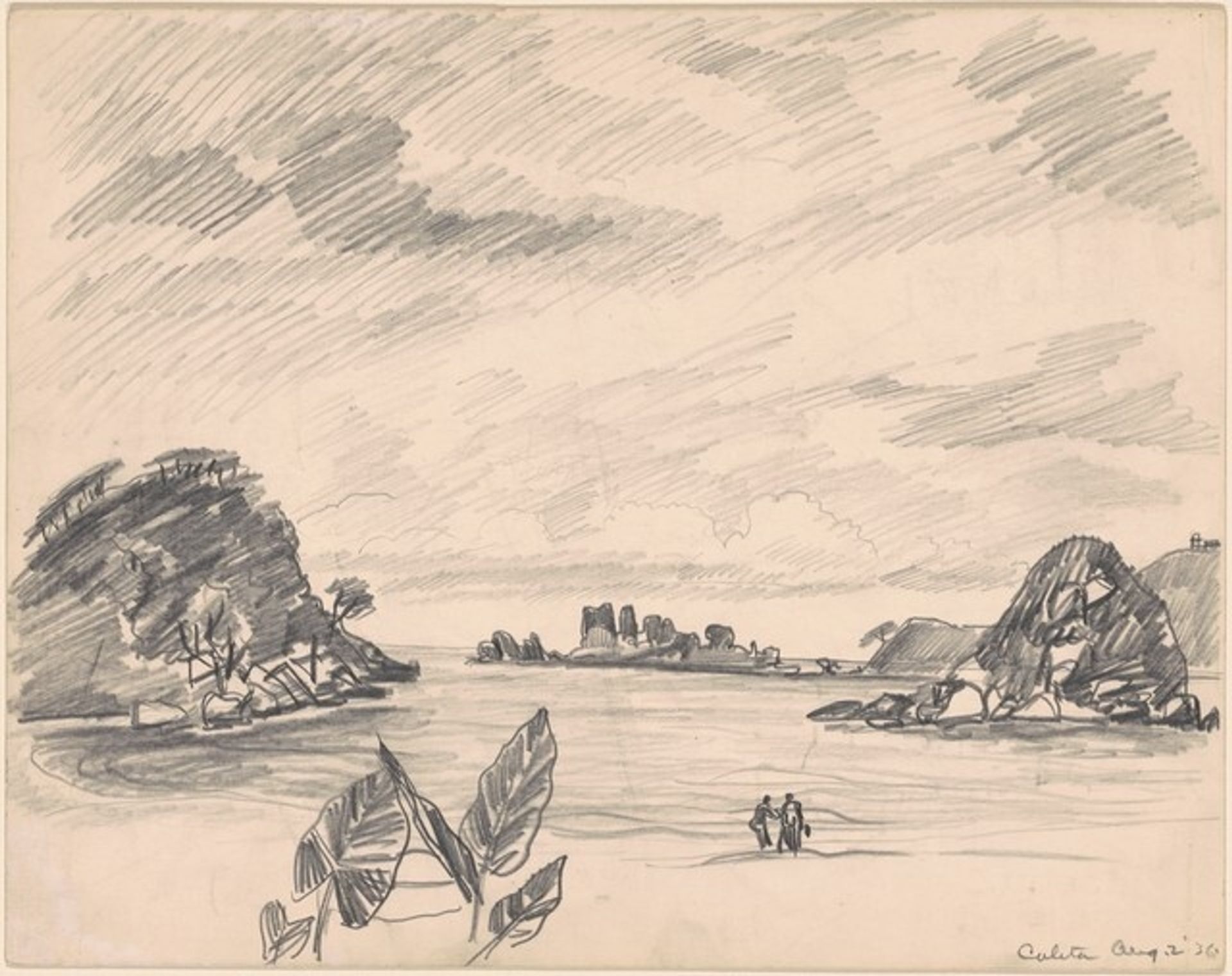 Caleta, Tropical Bay [recto] by William Vaughn Cash