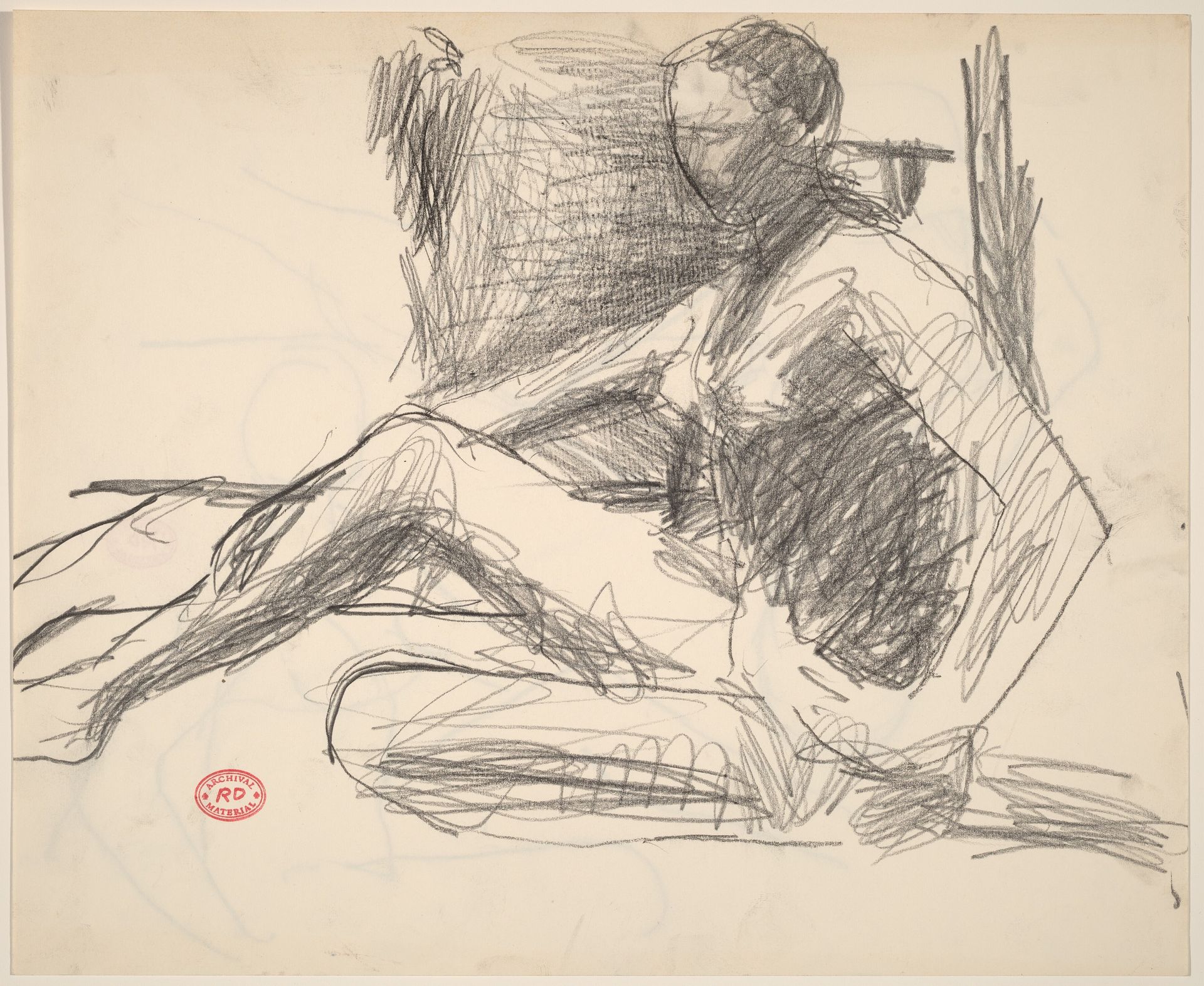 Untitled [study of seated female nude] by Richard Diebenkorn