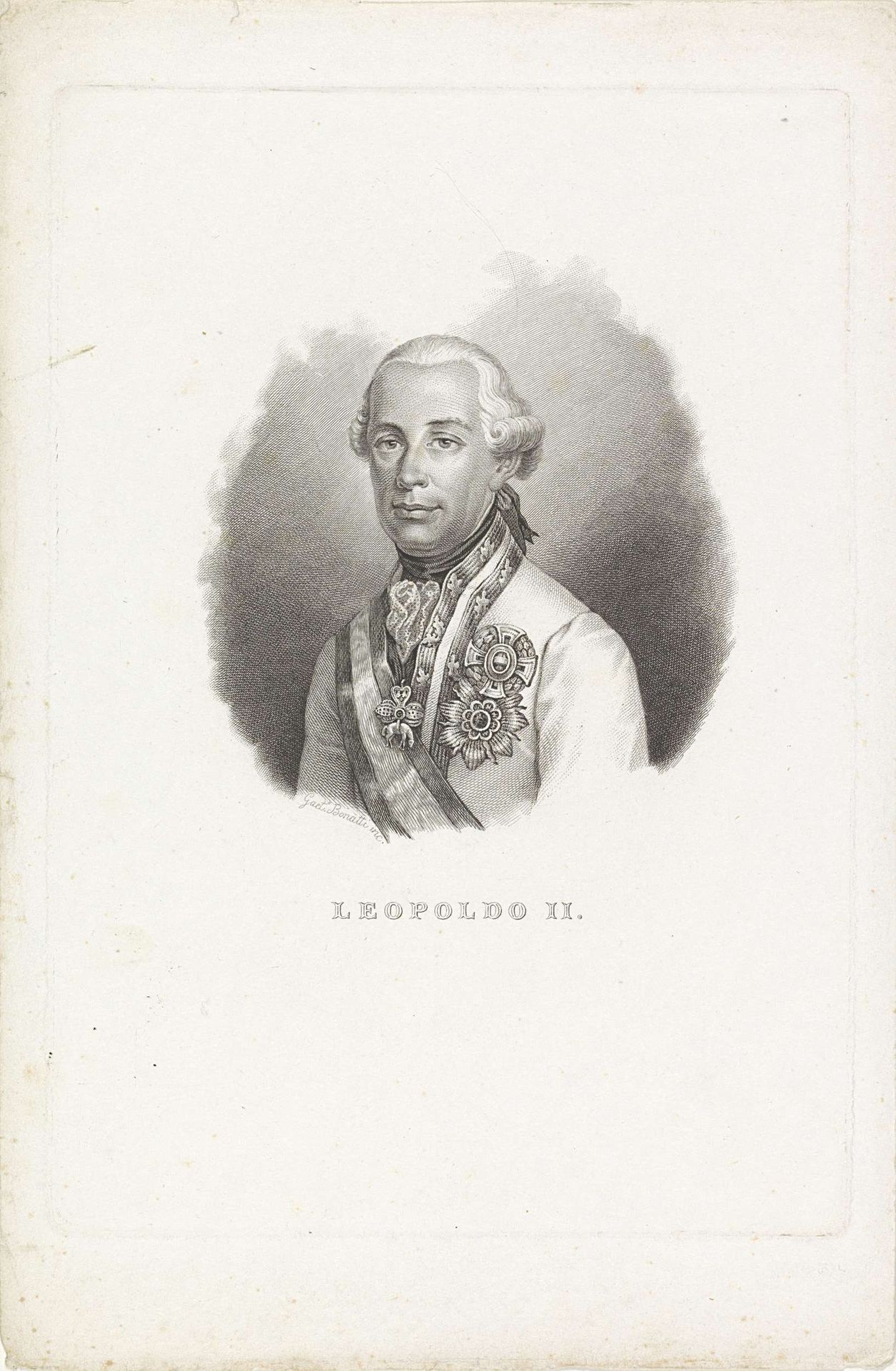 Portret van Keizer Leopold II van Duitsland by Gaetano Bonatti