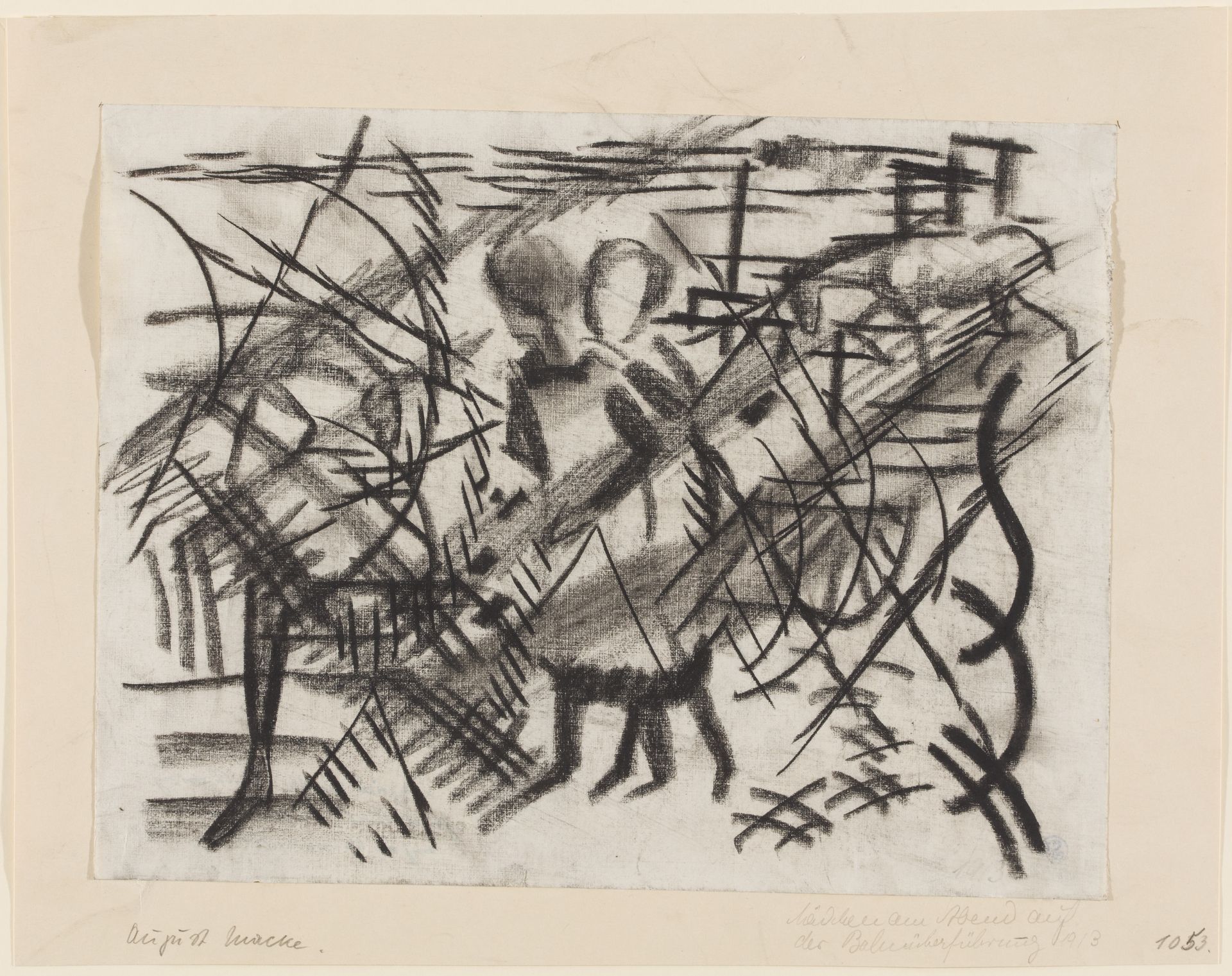 Girls on the Railway Crossover in the Evening by August Macke