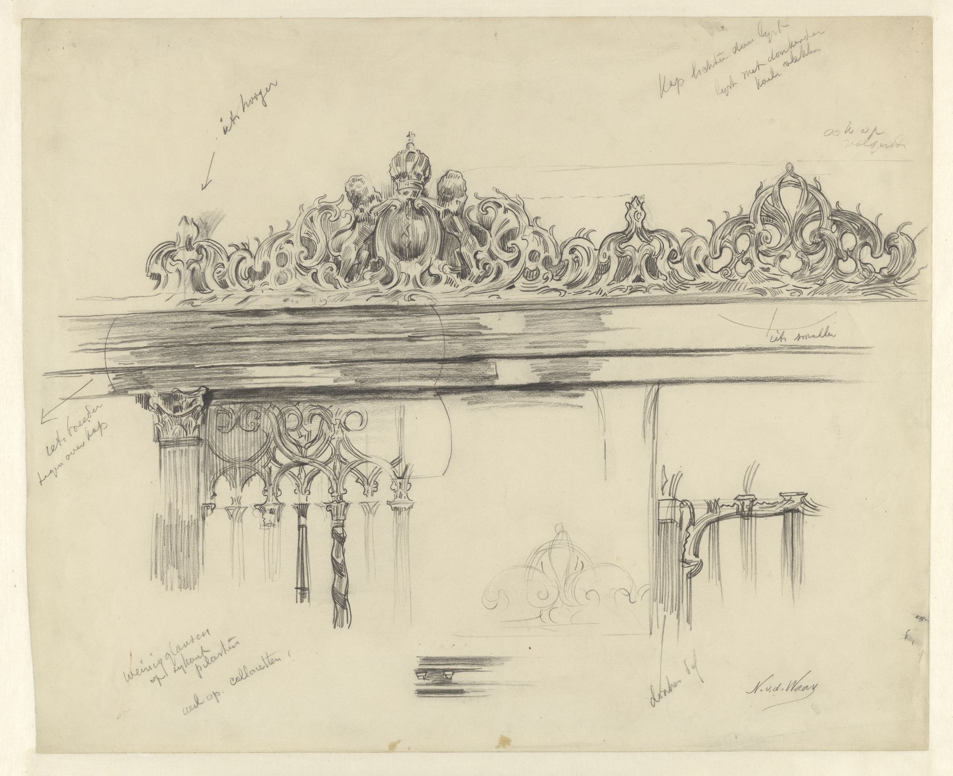 Koorhek van de Nieuwe Kerk te Amsterdam by Nicolaas van der Waay