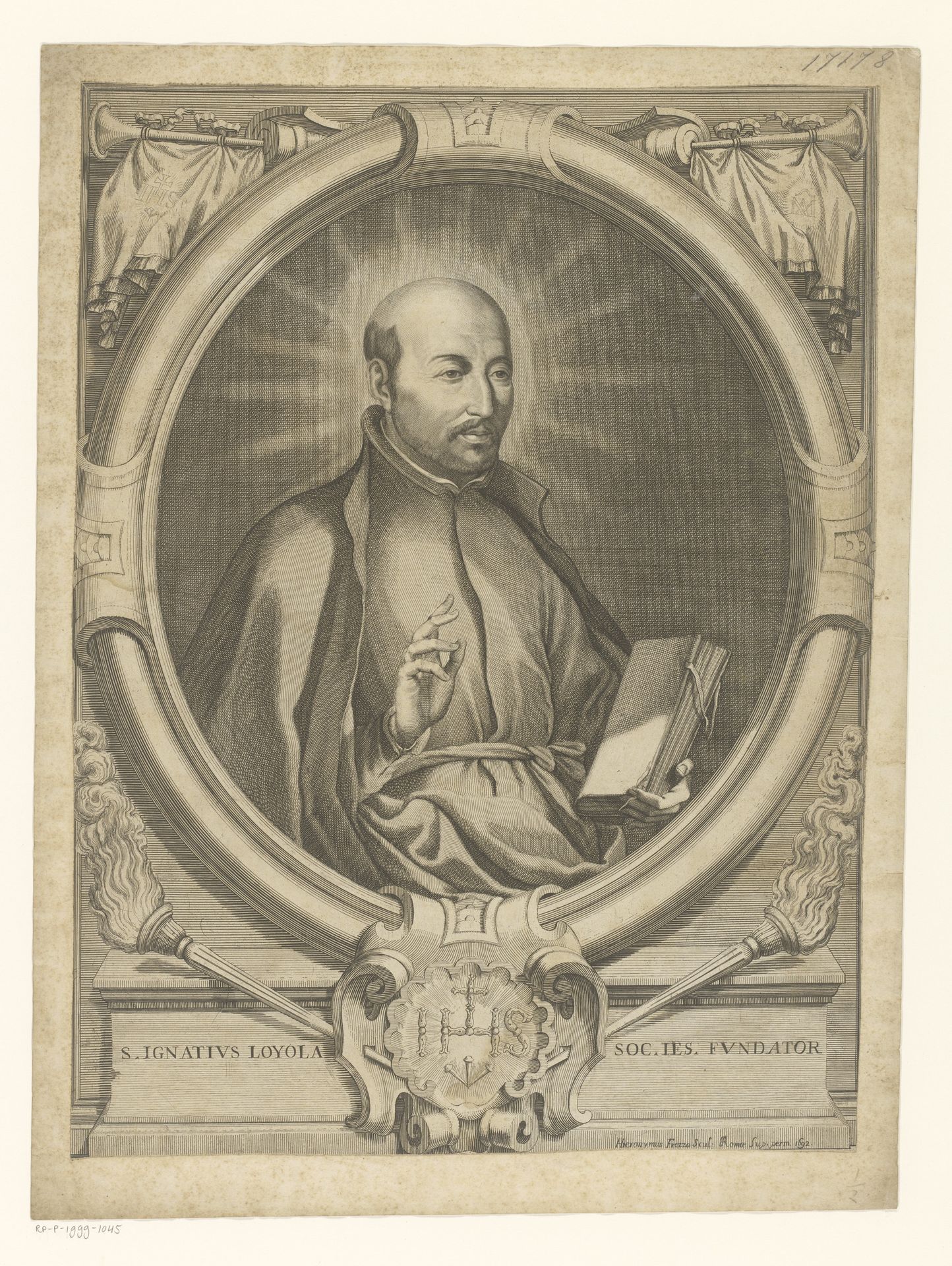 De heilige Ignatius van Loyola by Giovanni Girolamo Frezza