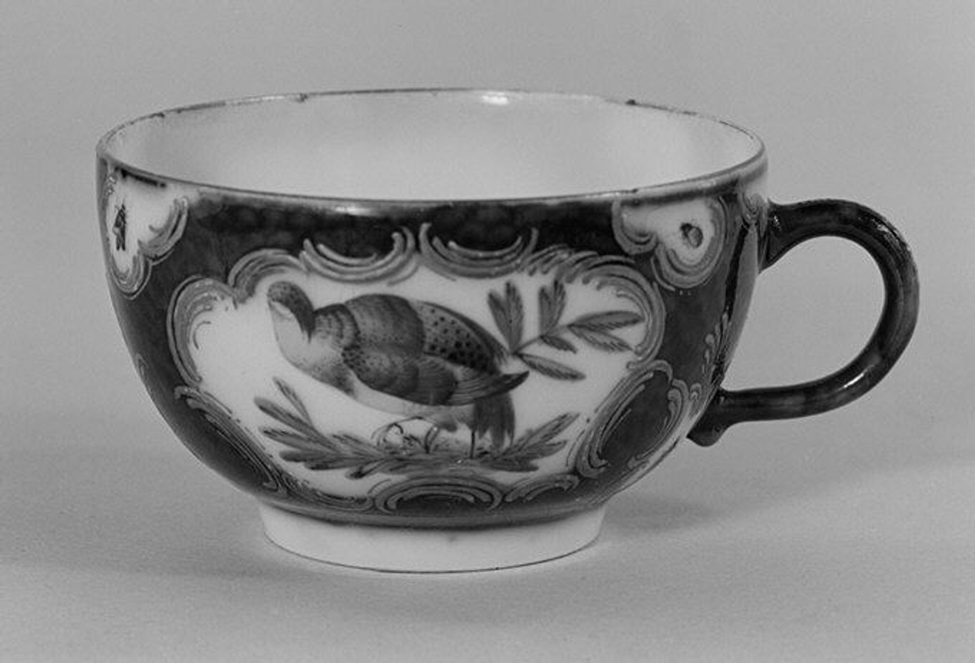 Cup and saucer in the style of Worcester by Edmé Samson
