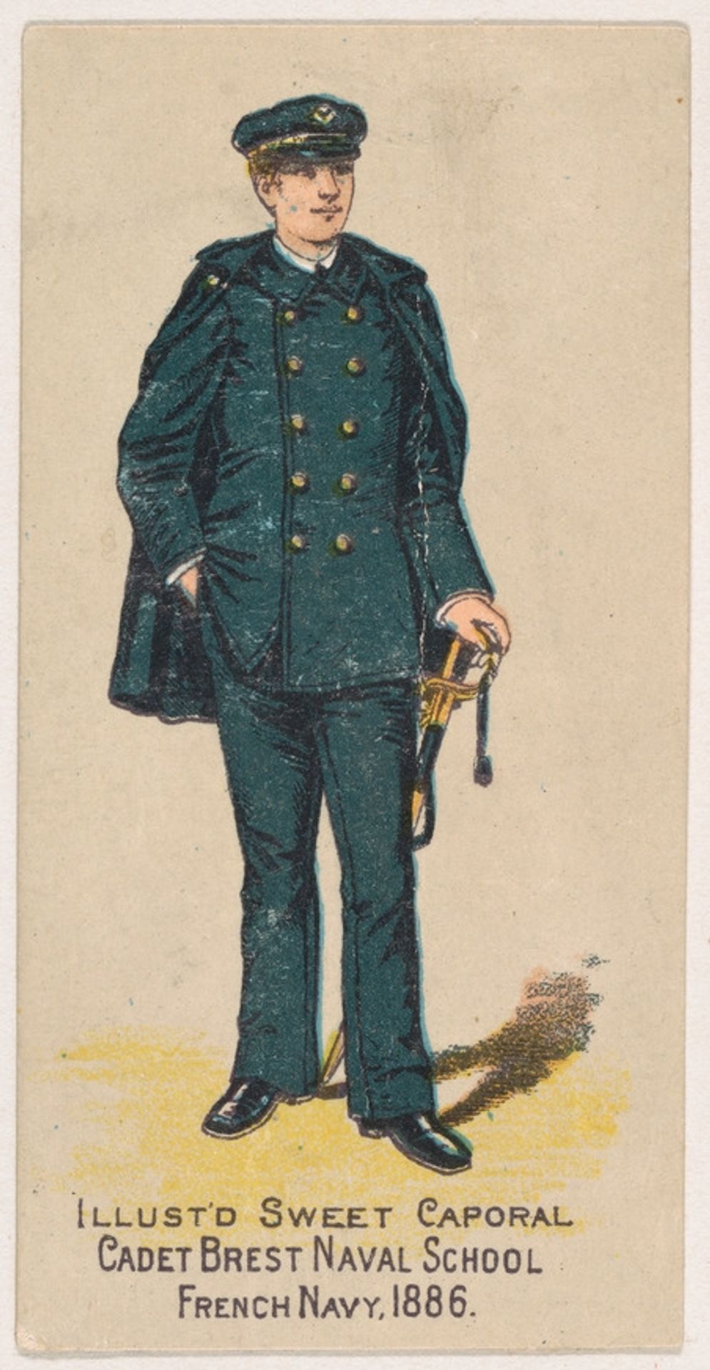 Cadet Brest Naval School, French Navy, 1886, from the Military Series (N224) issued by Kinney Tobacco Company to promote Sweet Caporal Cigarettes by Kinney Brothers Tobacco Company