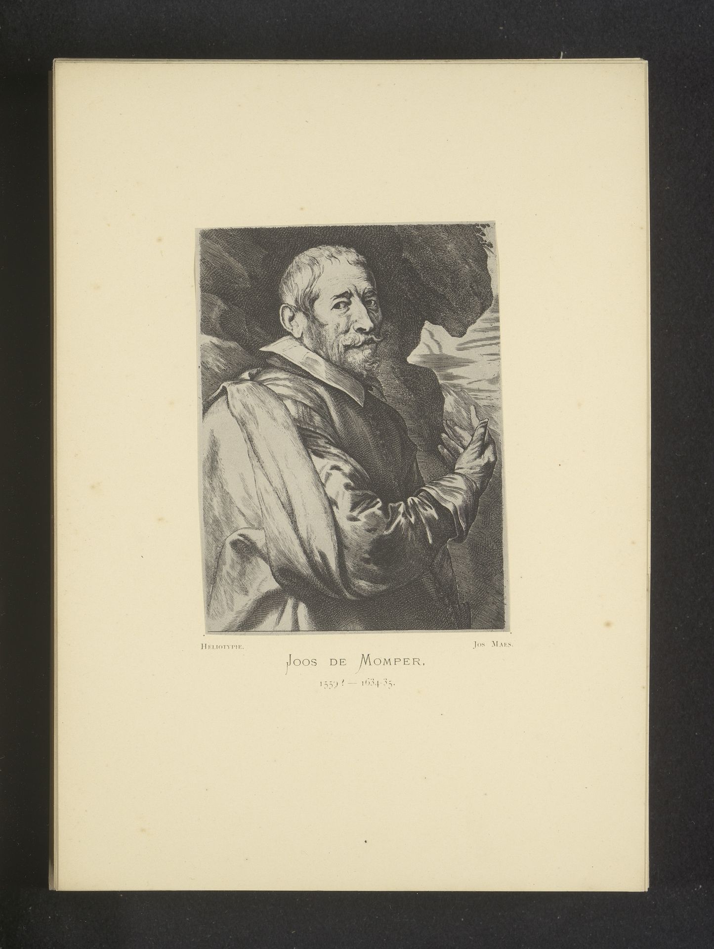 Reproductie van een gravure van een portret van Joos de Momper door Lucas Vorsterman (I) by Joseph Maes