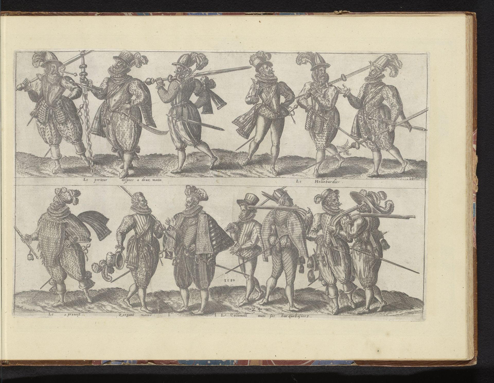 Soldaten, gekleed volgens de mode van ca. 1580 by Abraham de Bruyn