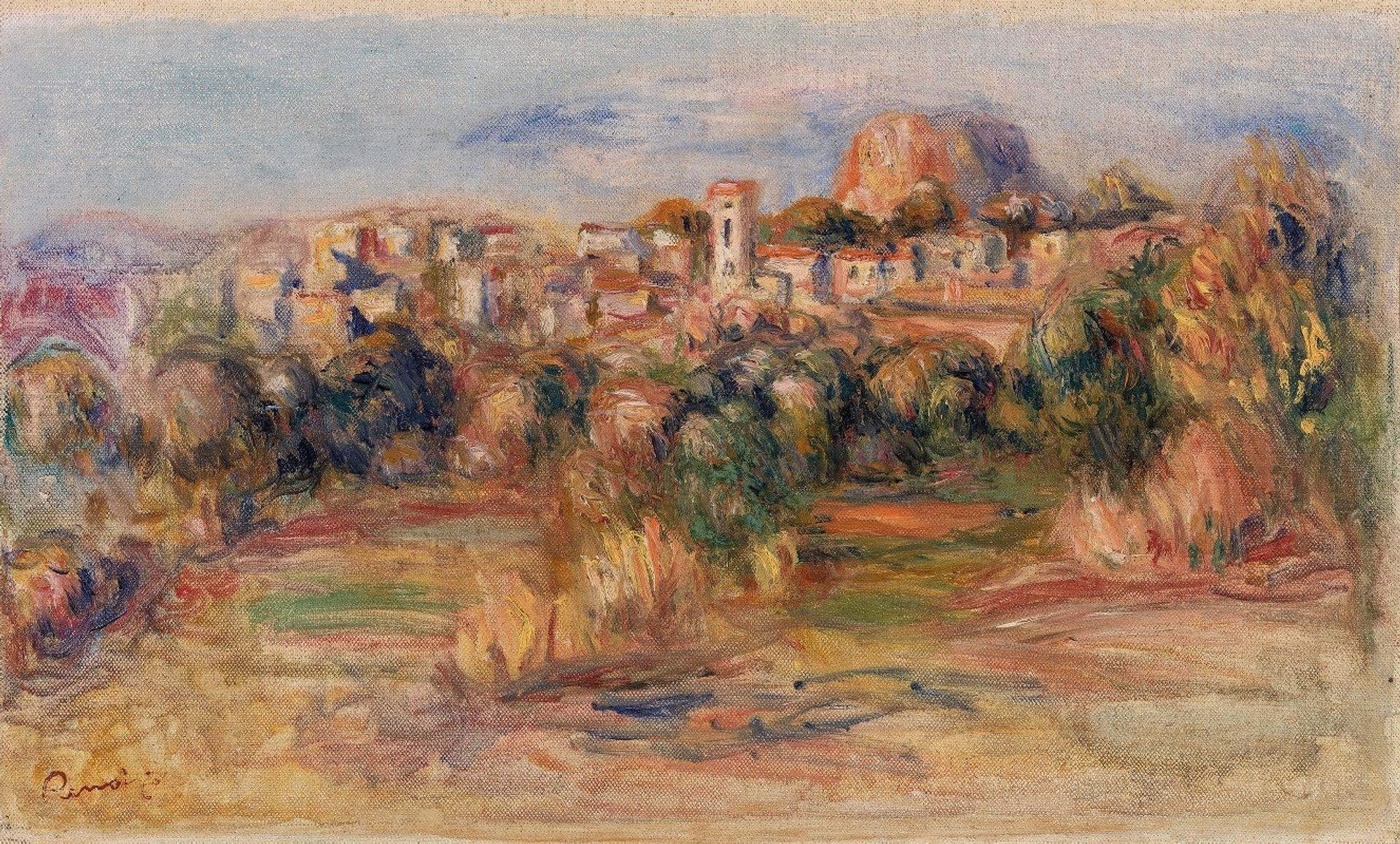 Landscape, La Gaude by Pierre-Auguste Renoir