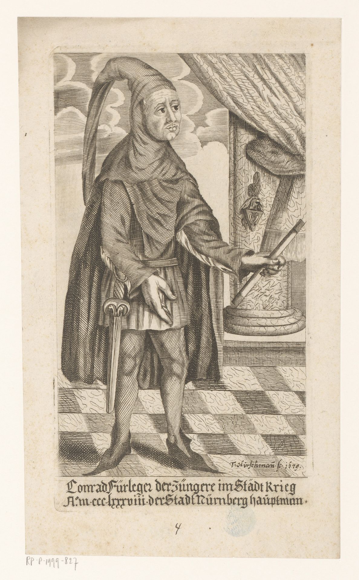 Portret van Conrad Fürleger by Thomas Hirschmann