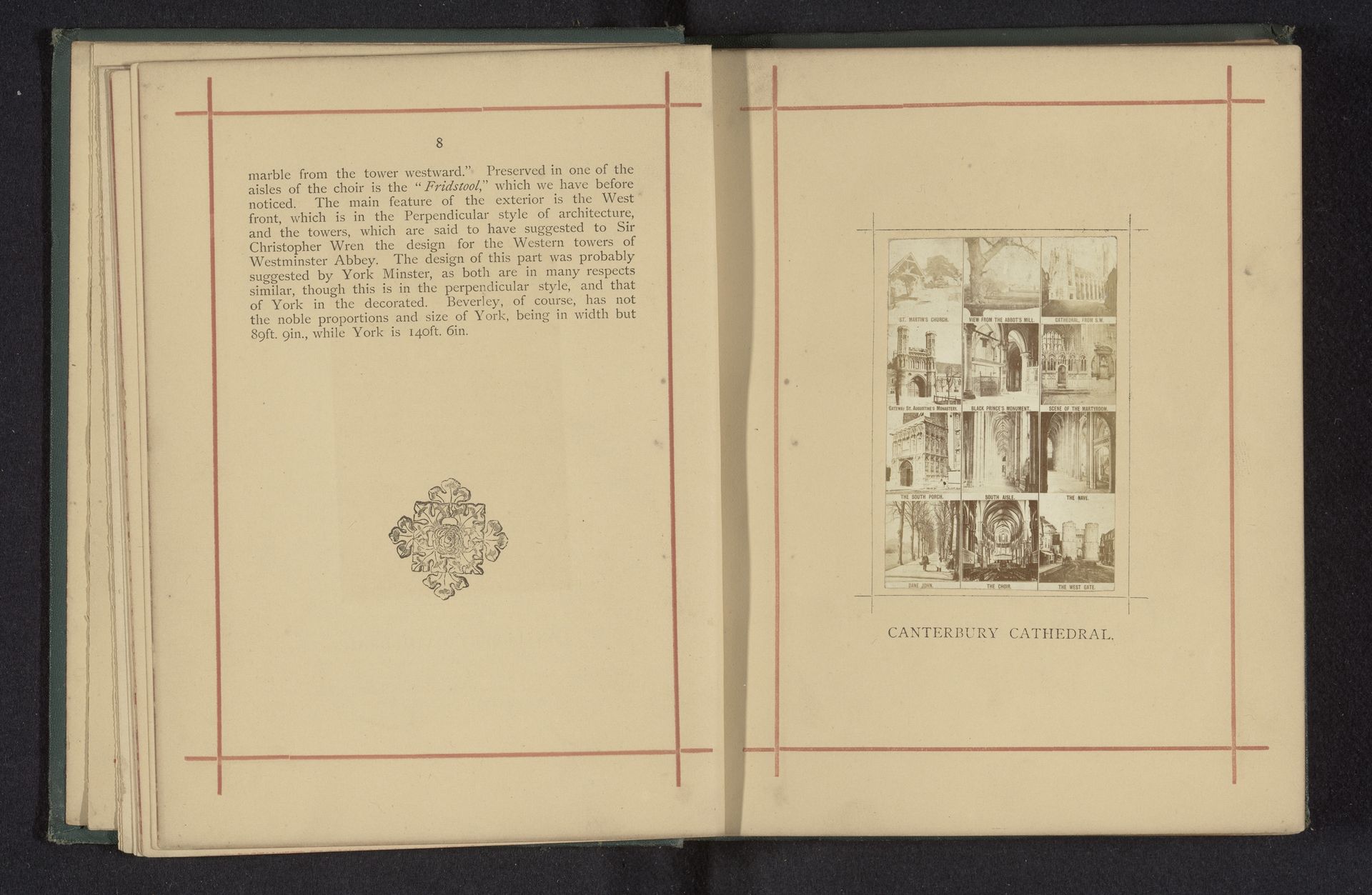 Fotoreproductie van twaalf foto's van de kathedraal van Canterbury by Ch. Pumphrey & Co
