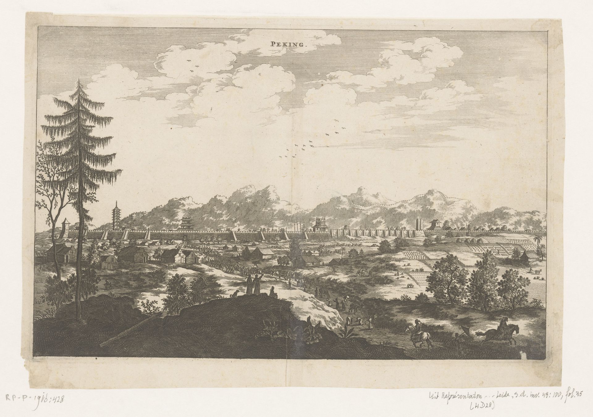 Gezicht op Peking by Anonymous