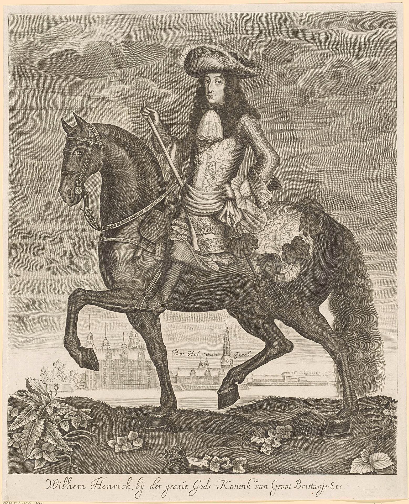 Ruiterportret van Willem III, prins van Oranje by Anonymous